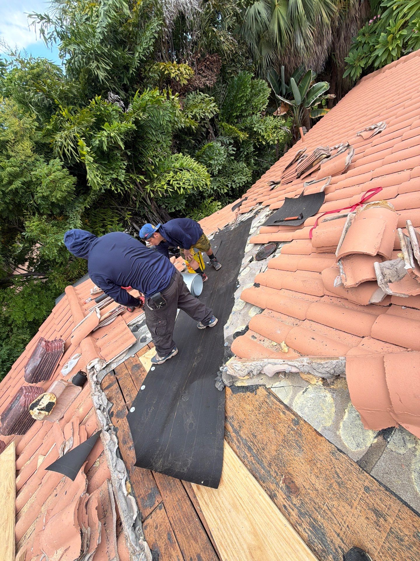 Terracotta Tile Roof Repair and Valley Restoration in Hollywood by Picos Construction Engineering