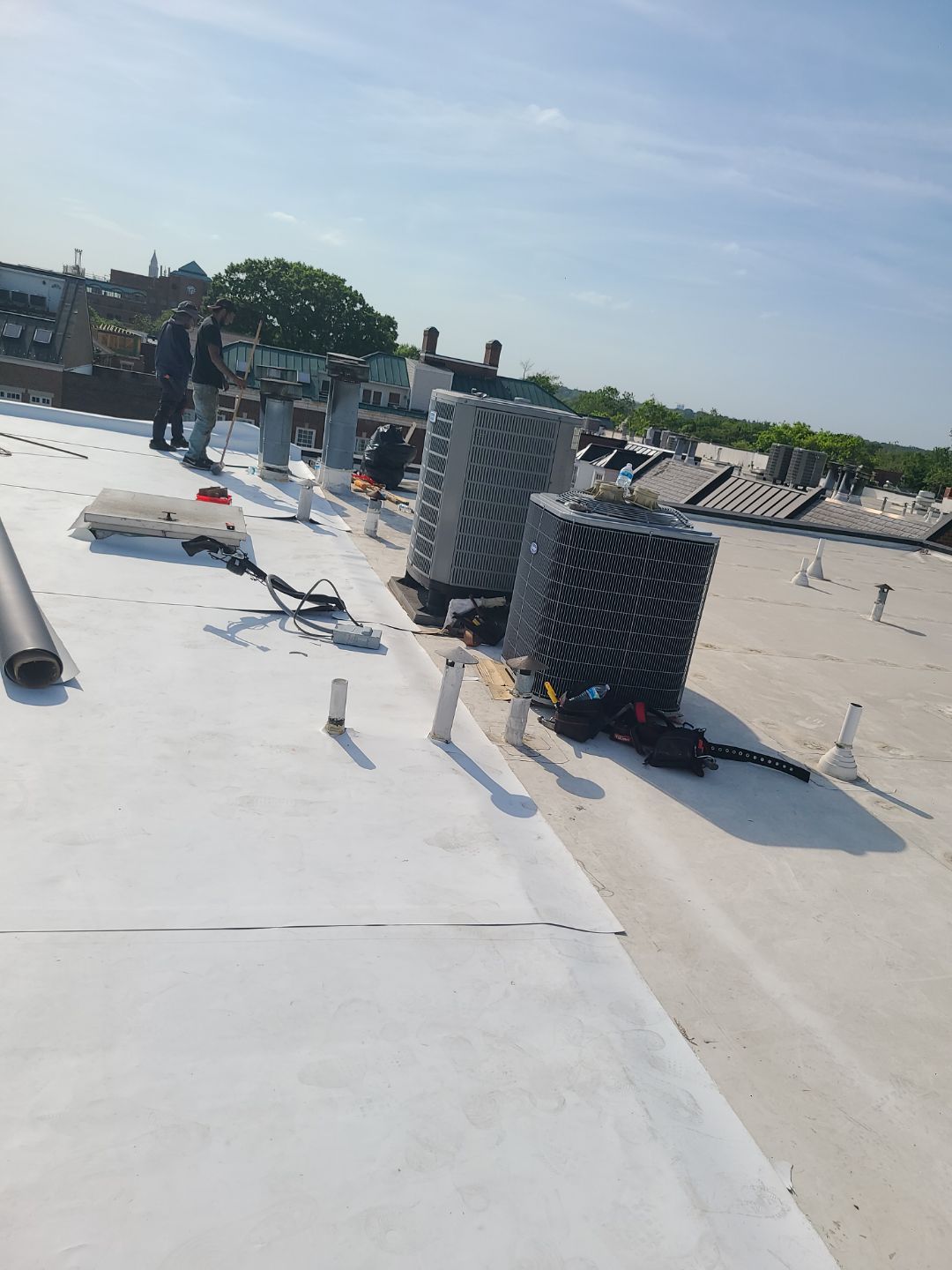 Alexandria: Carlisle Syntec TPO Flat Roof Installation by RM Banning, Inc.