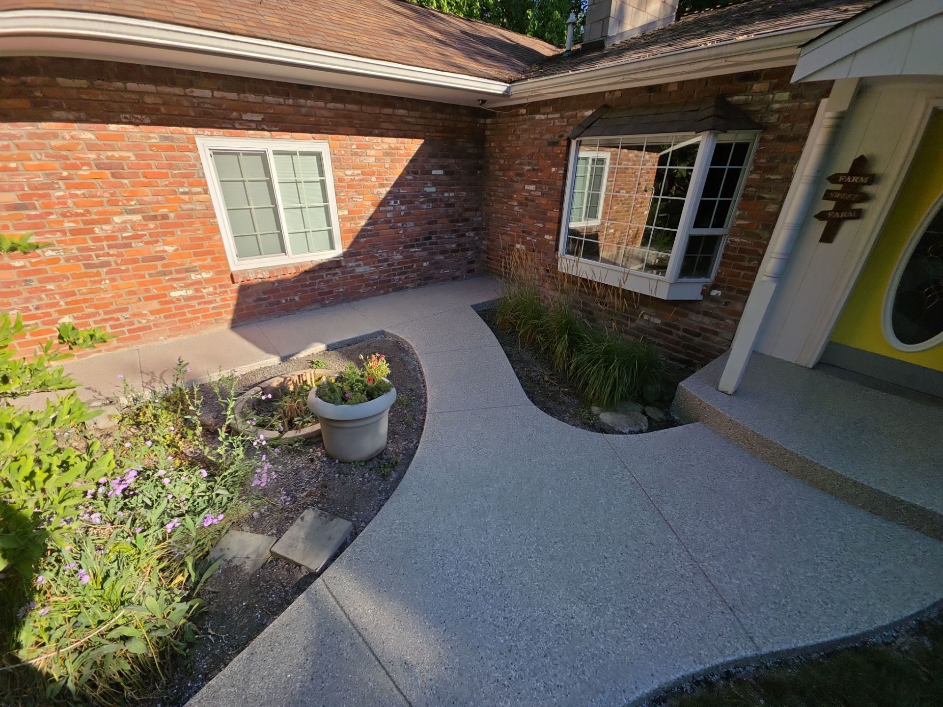 Entryway Transformation using Claystone Hybrid by Croc Coatings, LLC