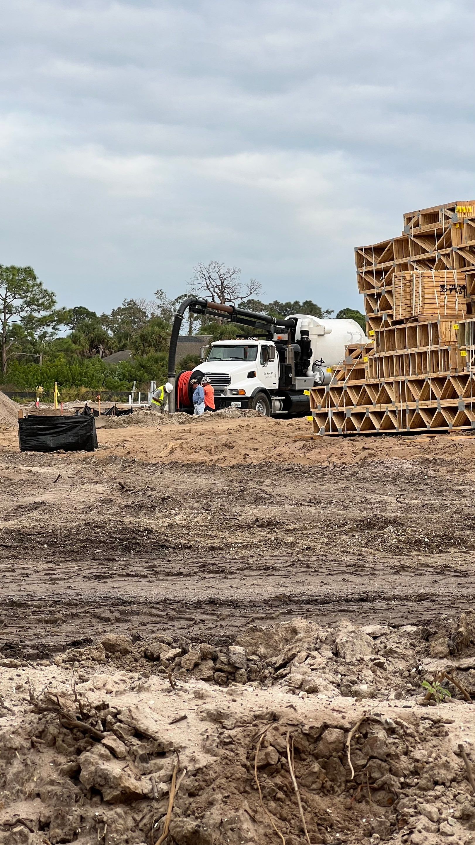 New Construction Sewer System Cleaning by APS Power & Water