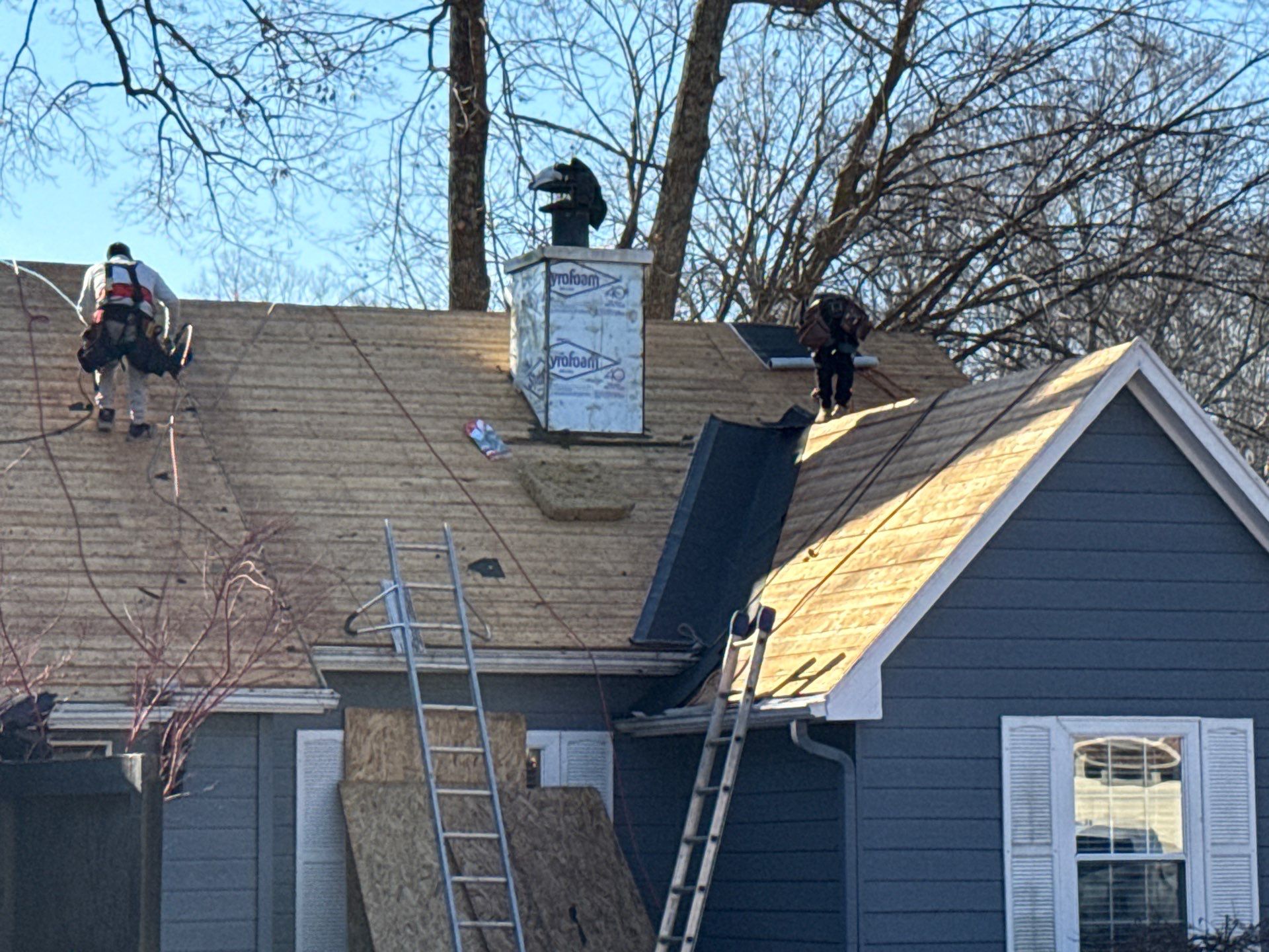 Asphalt Shingle Roof Replacement and Decking Repair in Bartlett by Revival Roofing Services
