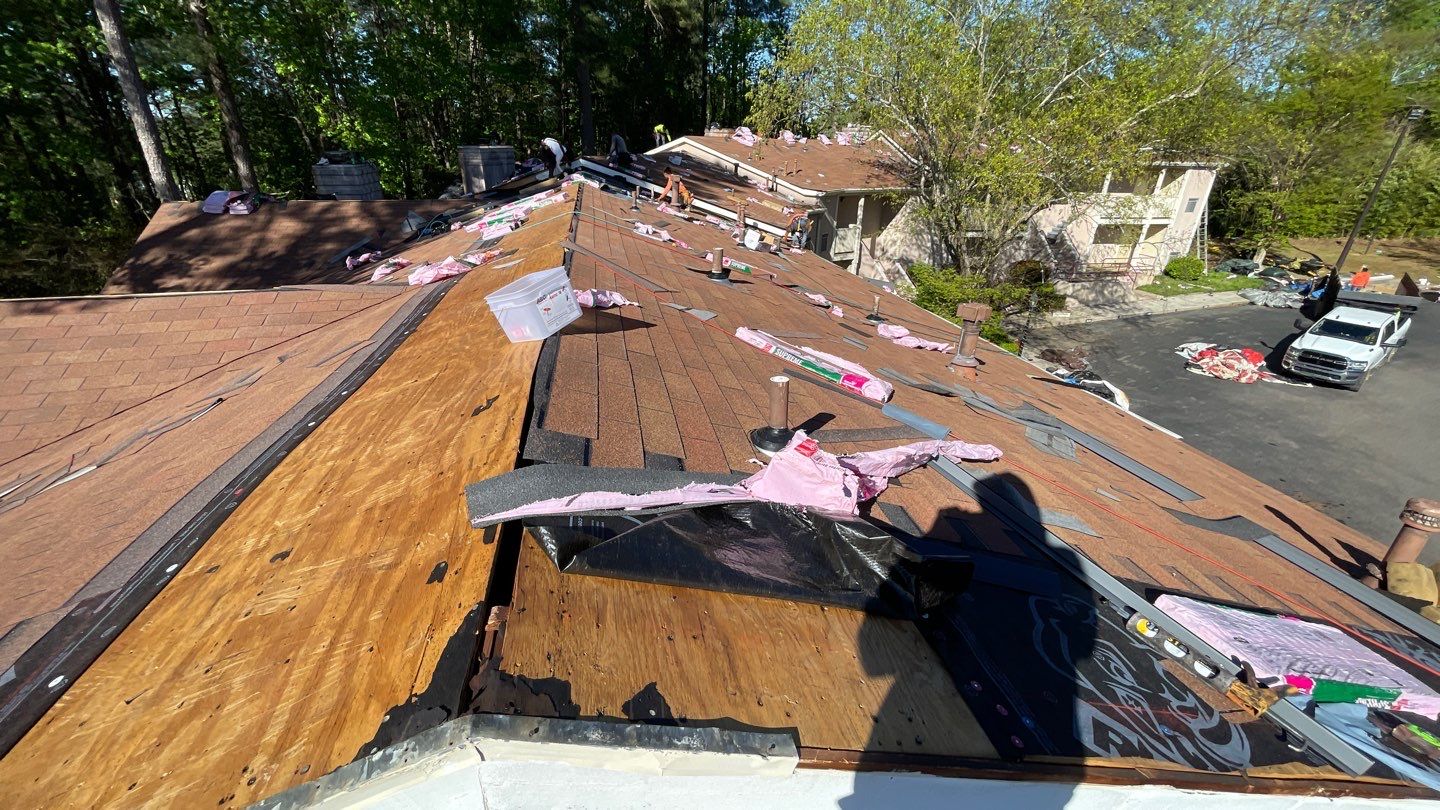 Commercial Roofing Installation using Owens Corning Autumn Brown by Inspector Roofing and Restoration