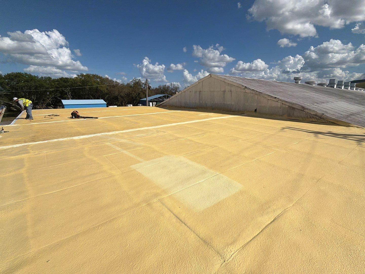 Seamless SPF Roof Installation for Bartow Commercial Office by CES Roofing