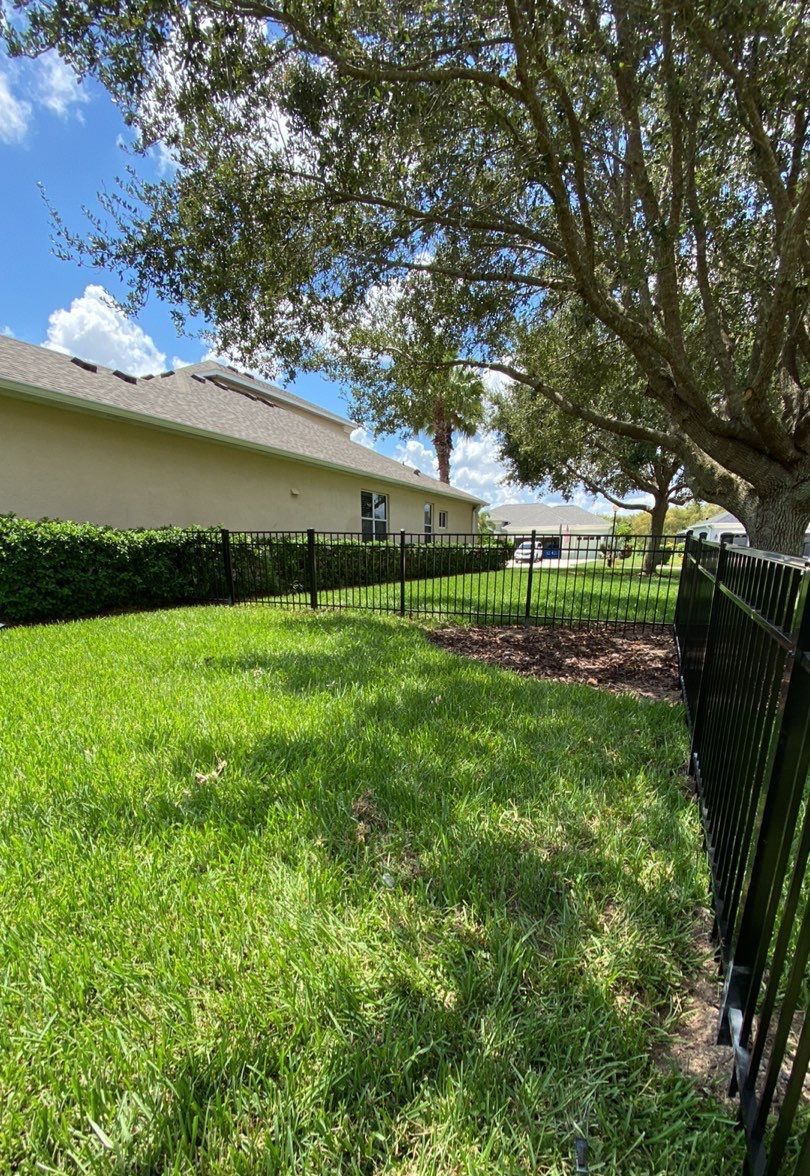 Aluminum Fence Installation using Black 3 Rail Aluminum Fence by Asap fence and gates, LLC