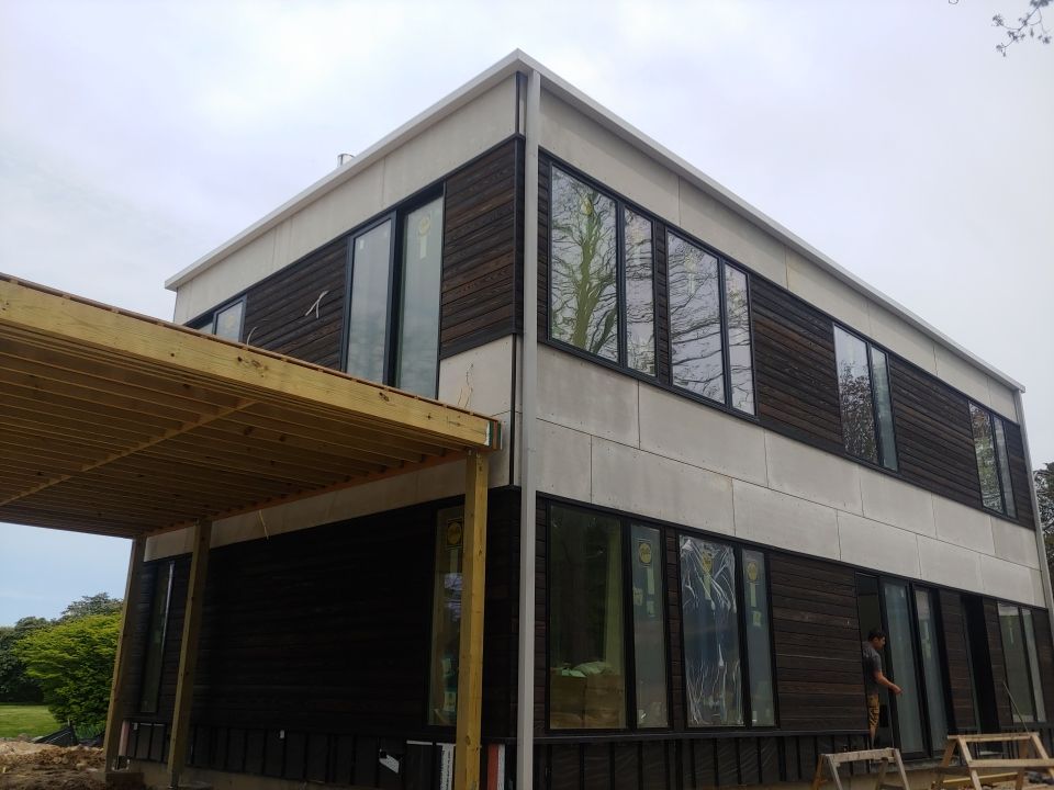 Gutter Installation using Custom 6x6 Fiberglass Gutter in Falmouth, MA by Gutter Pro Enterprises