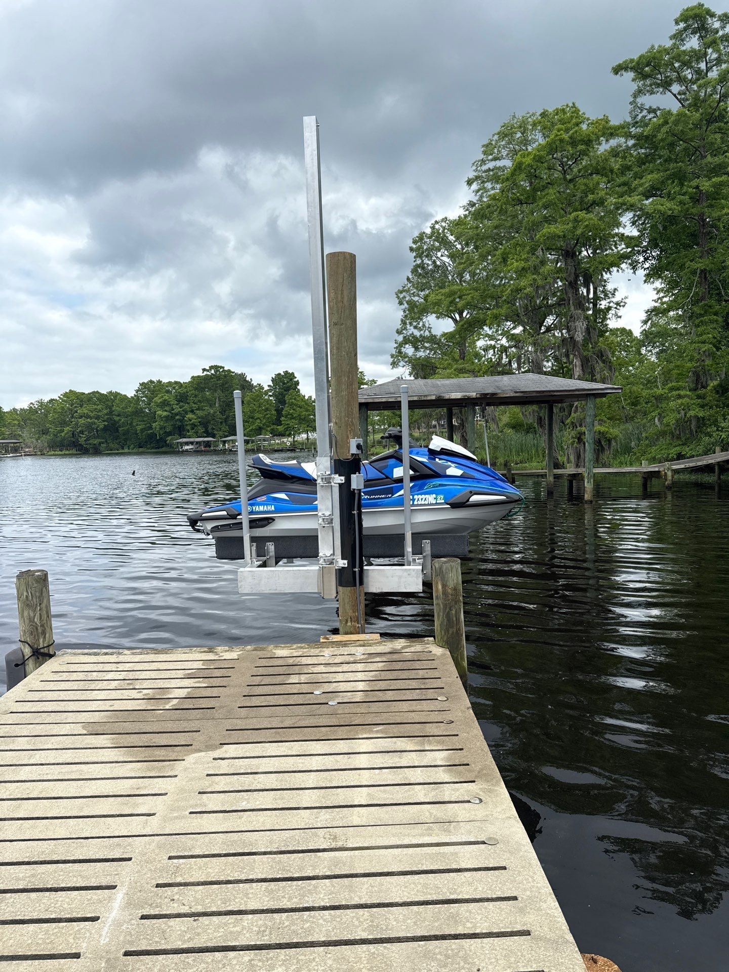 PWC Lift Install by Coastal Boat Lift Repair LLC