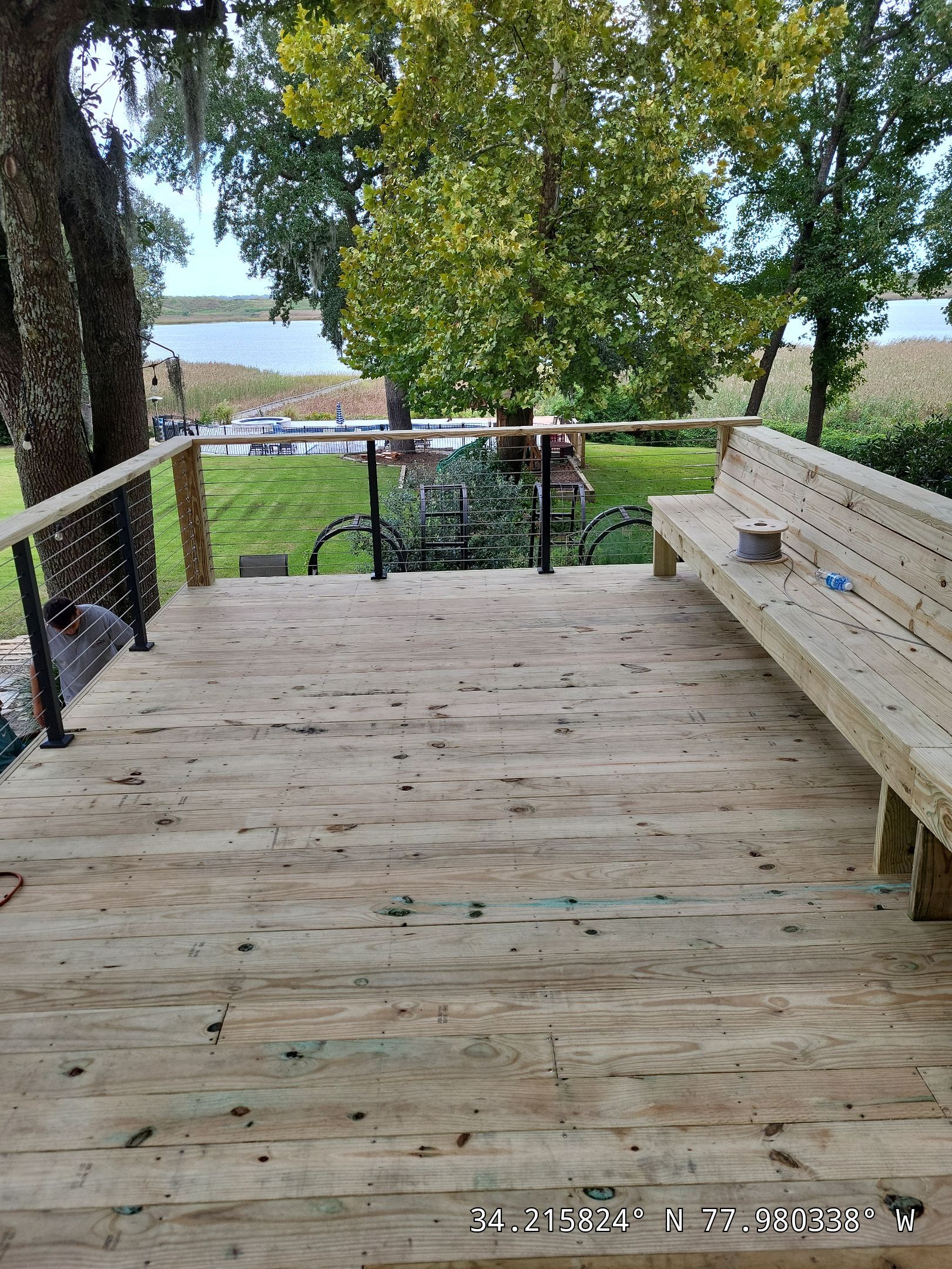 Custom Back Deck Build in Leland, NC by RGR Construction and Roofing, LLC