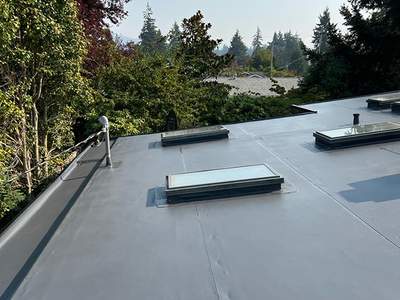 Residential Roofing Installation using PVC Membrane