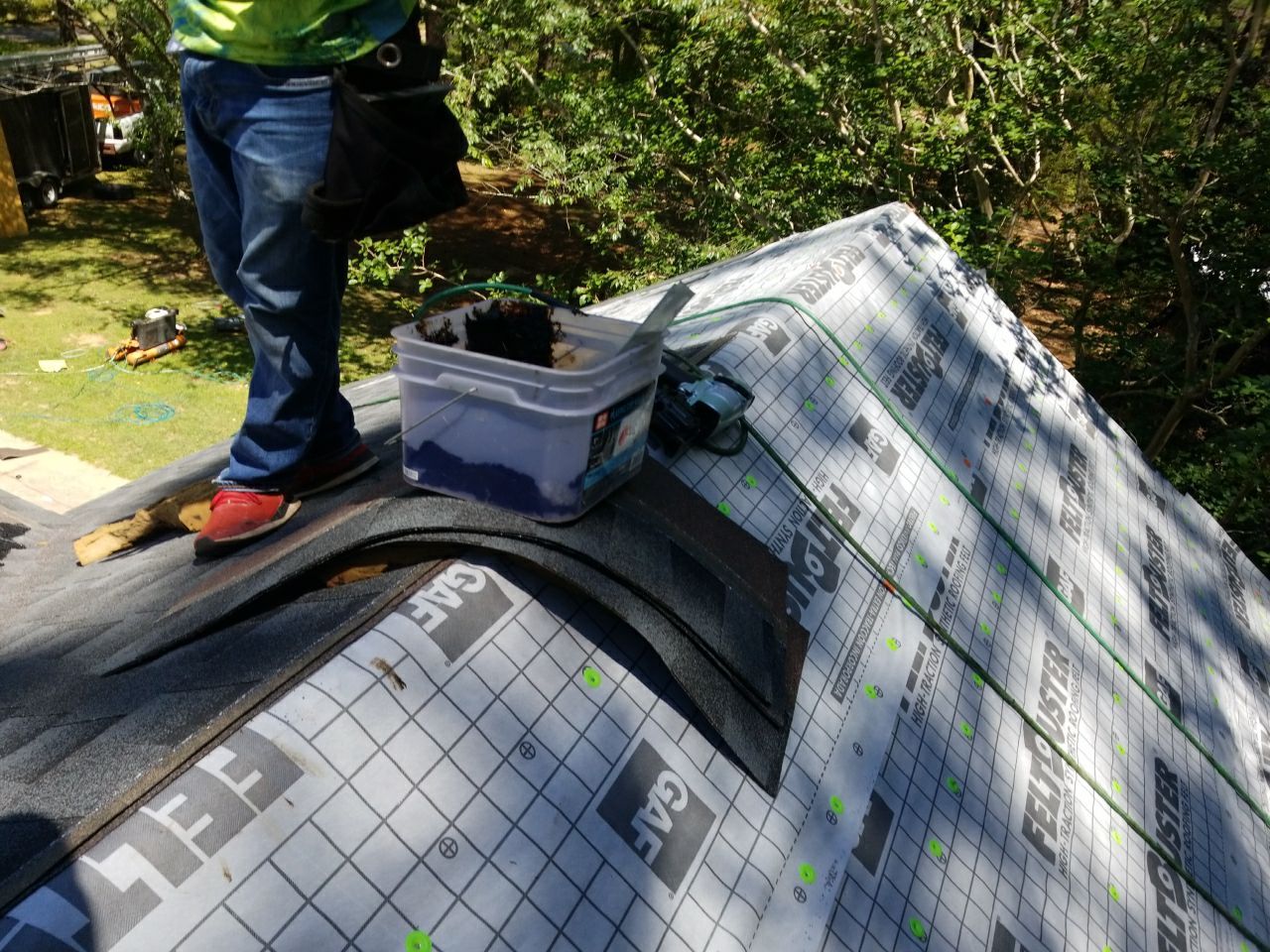 Residential Roofing Installation using Roof Replacement by American Roofing & Construction LLC