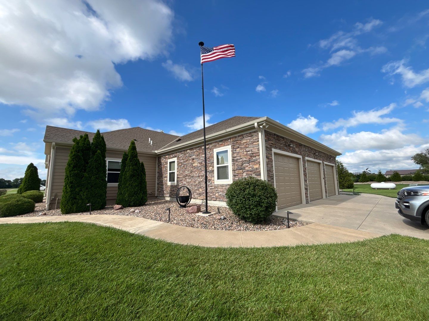 Exterior Painting and Wood Rot Repair for Wellsville Residence by Cougar Painting