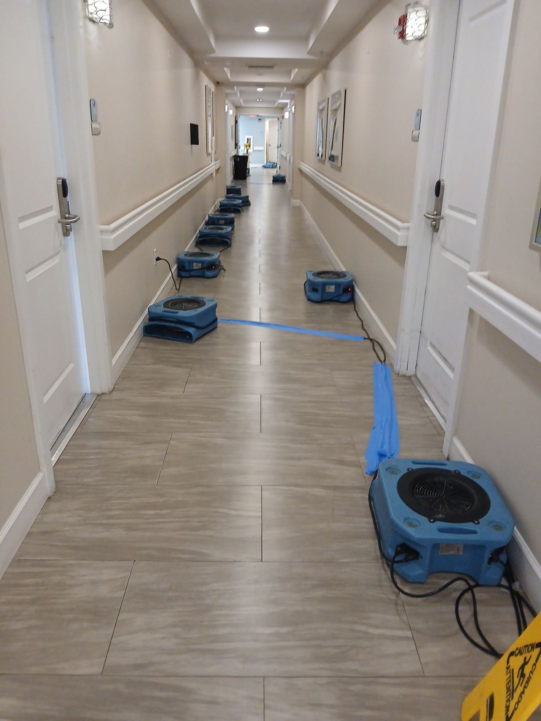Commercial Water Damage Mitigation and Floor Drying in Boynton Beach by SuperClean 