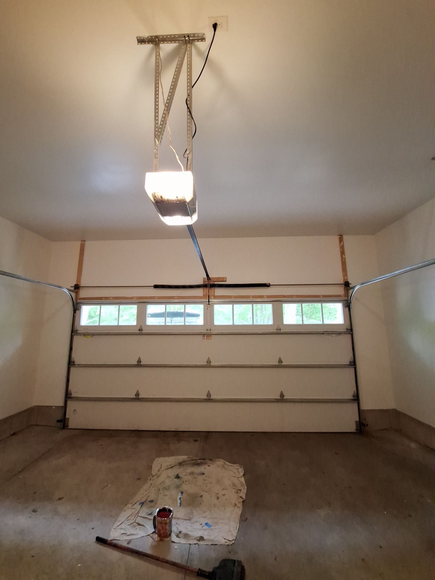 Garage Transformation in West Michigan | Full Interior Repaint & Epoxy Flake Floor in Tidal Wave Blend by Gordon Painting