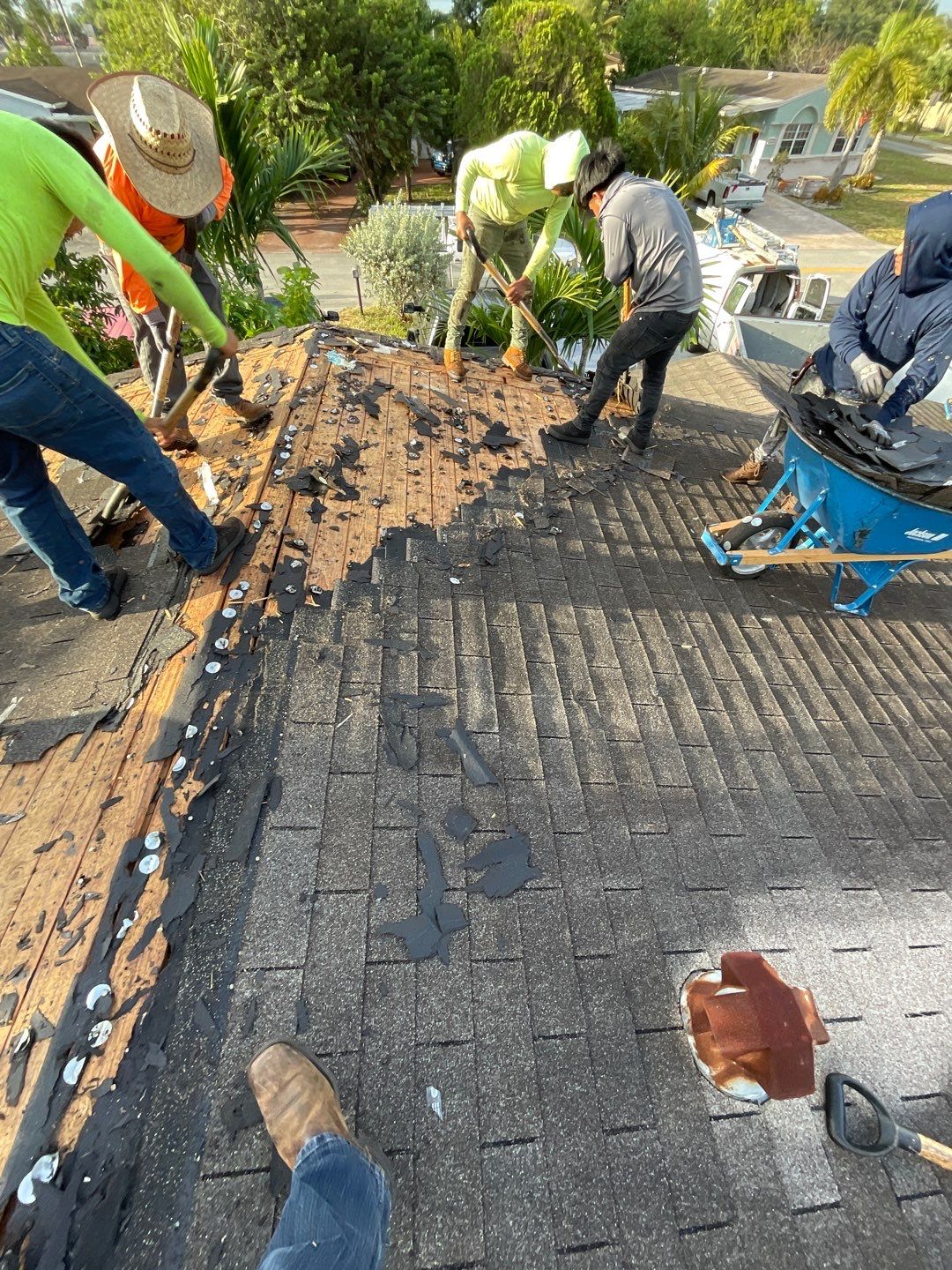 Beautiful Blue Shingle Re-Roof in Hollywood! by First Due Roofing