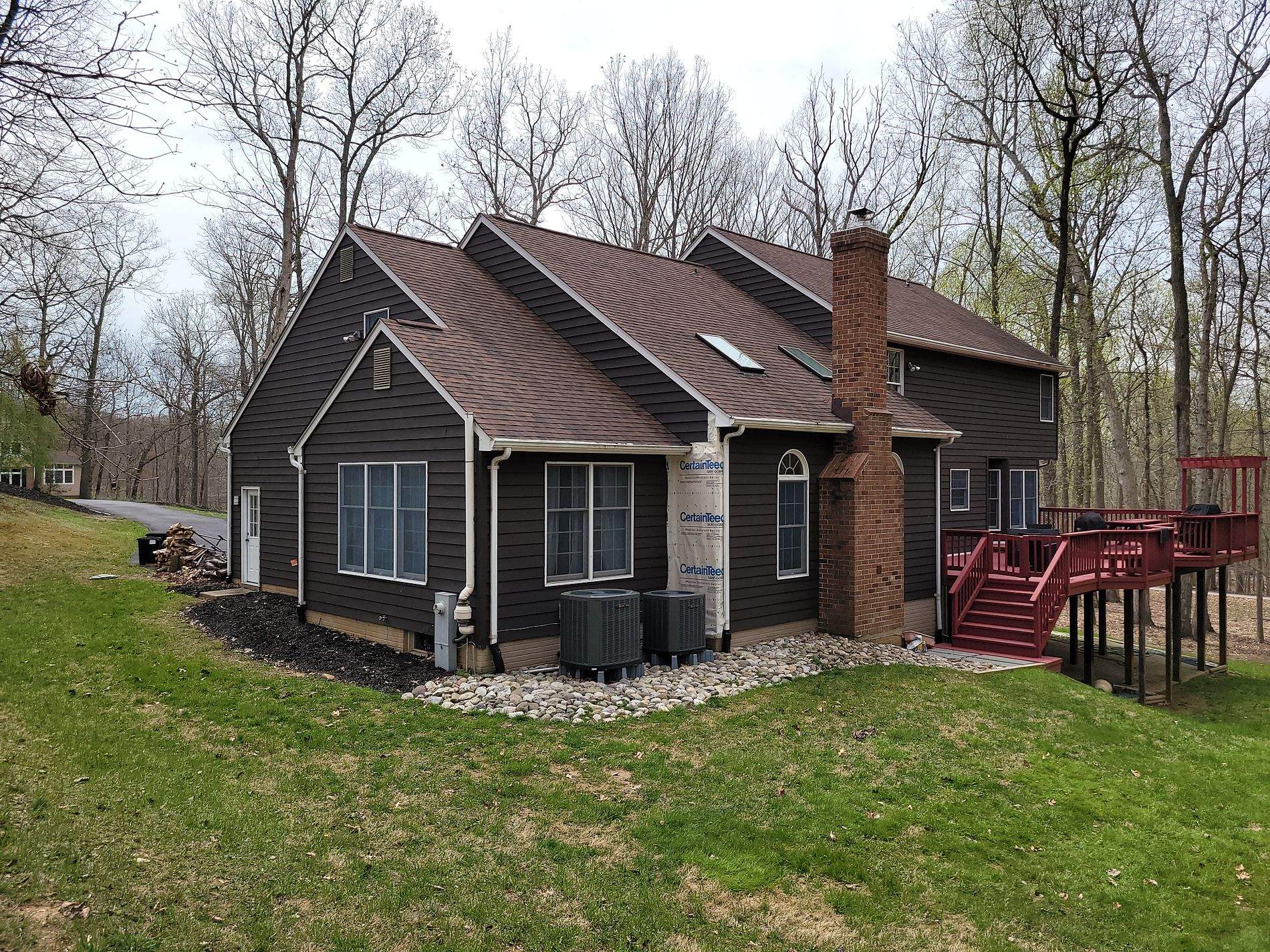 Siding Installation using James Hardie Siding- Cobblestone & Provia Signet Entry Door by Roof Right Inc