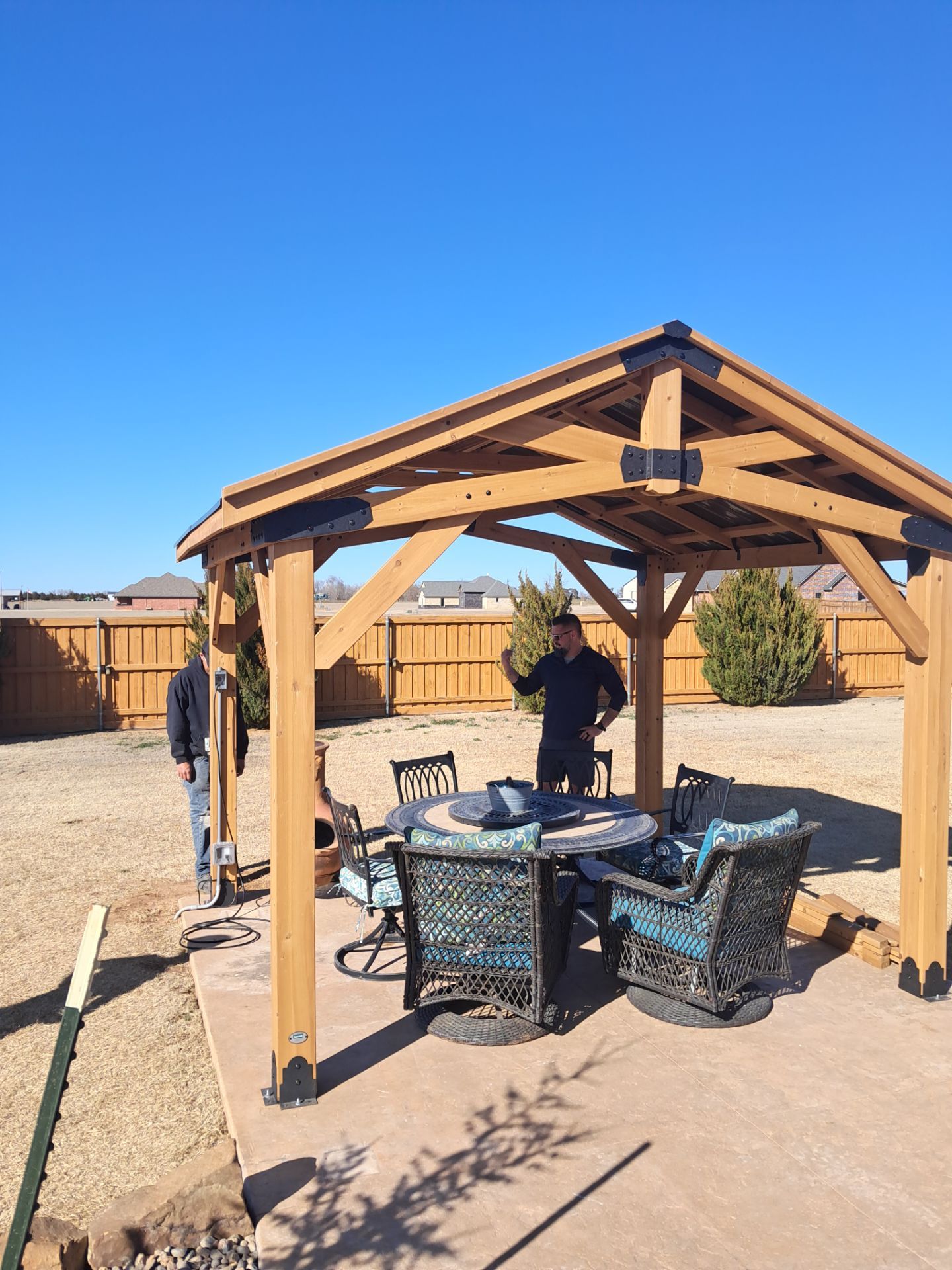 Landscape installation w/ irrigation and landscape lighting by Clays Services Inc
