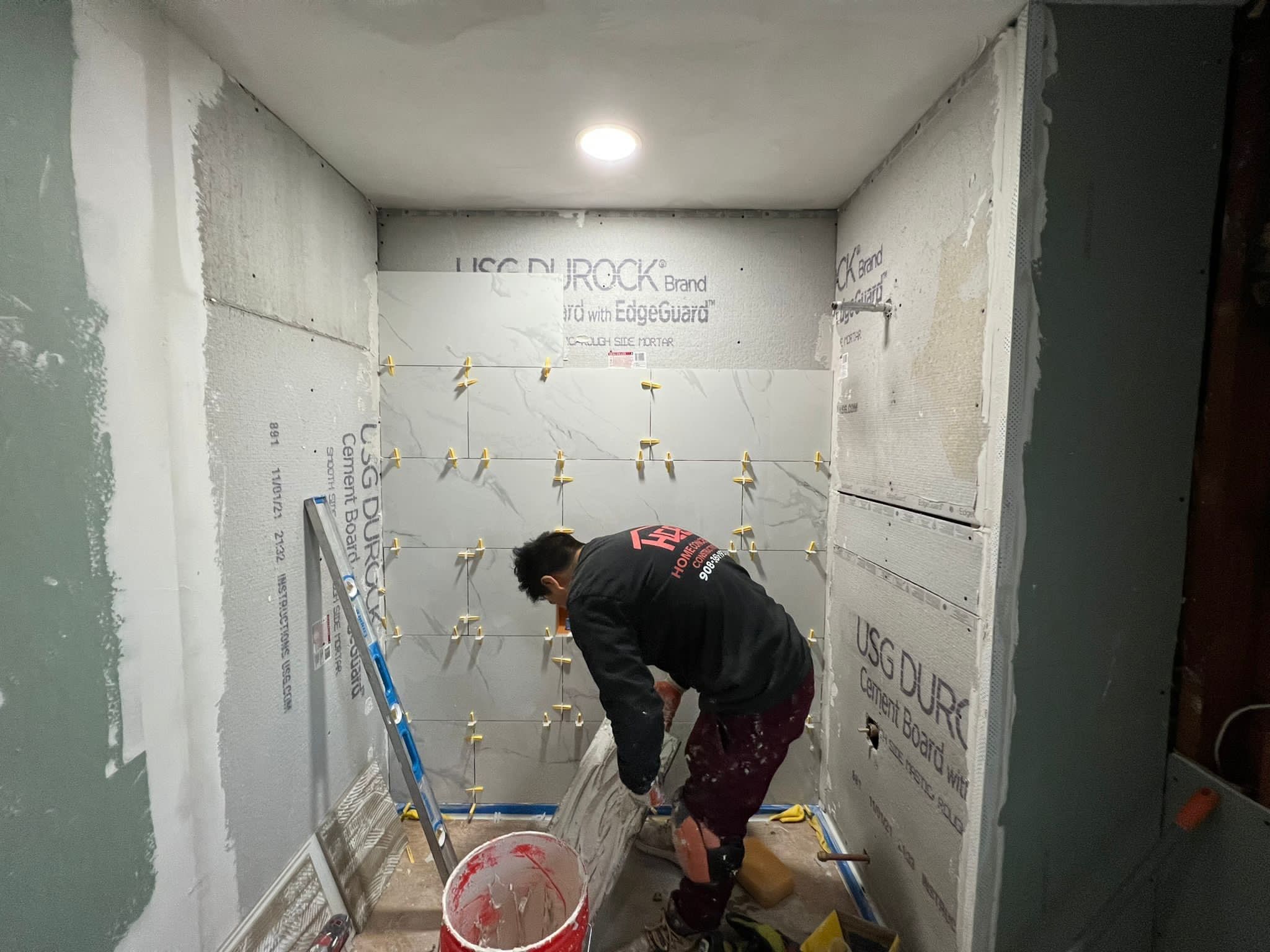 Basement Remodel using Tile by Home Concepts Construction