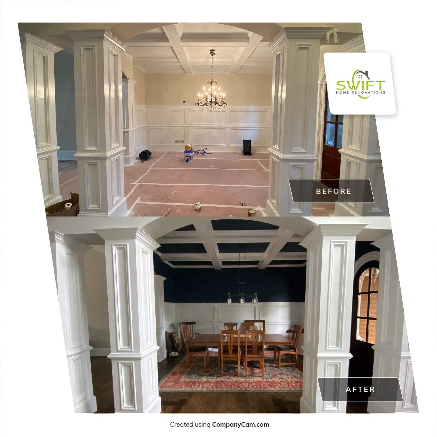 Comprehensive General Interior Remodeling With Custom Millwork In Marietta by Swift Home Renovations