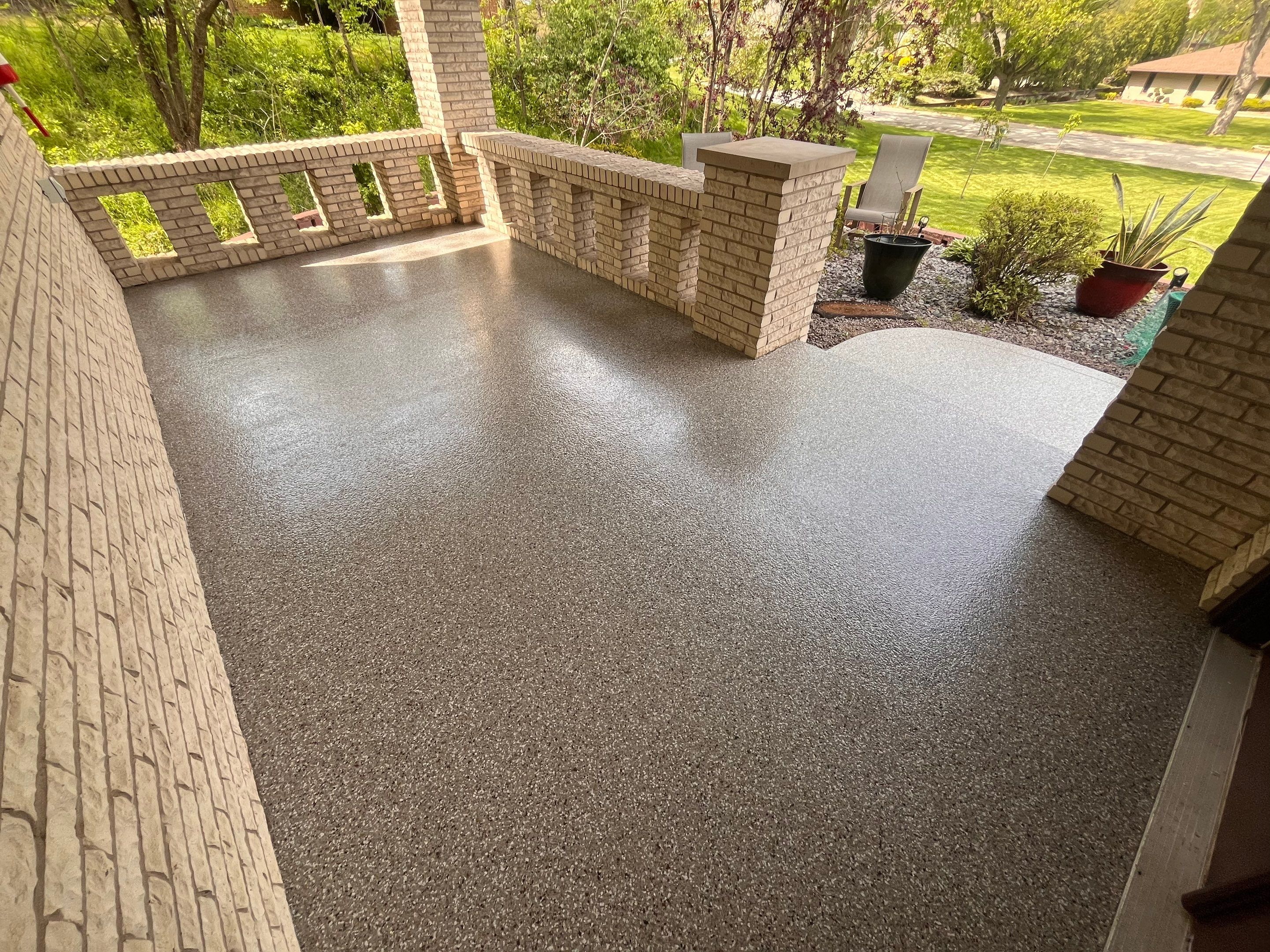 Creekbed Outdoor Concrete Coating by Level 10 Coatings