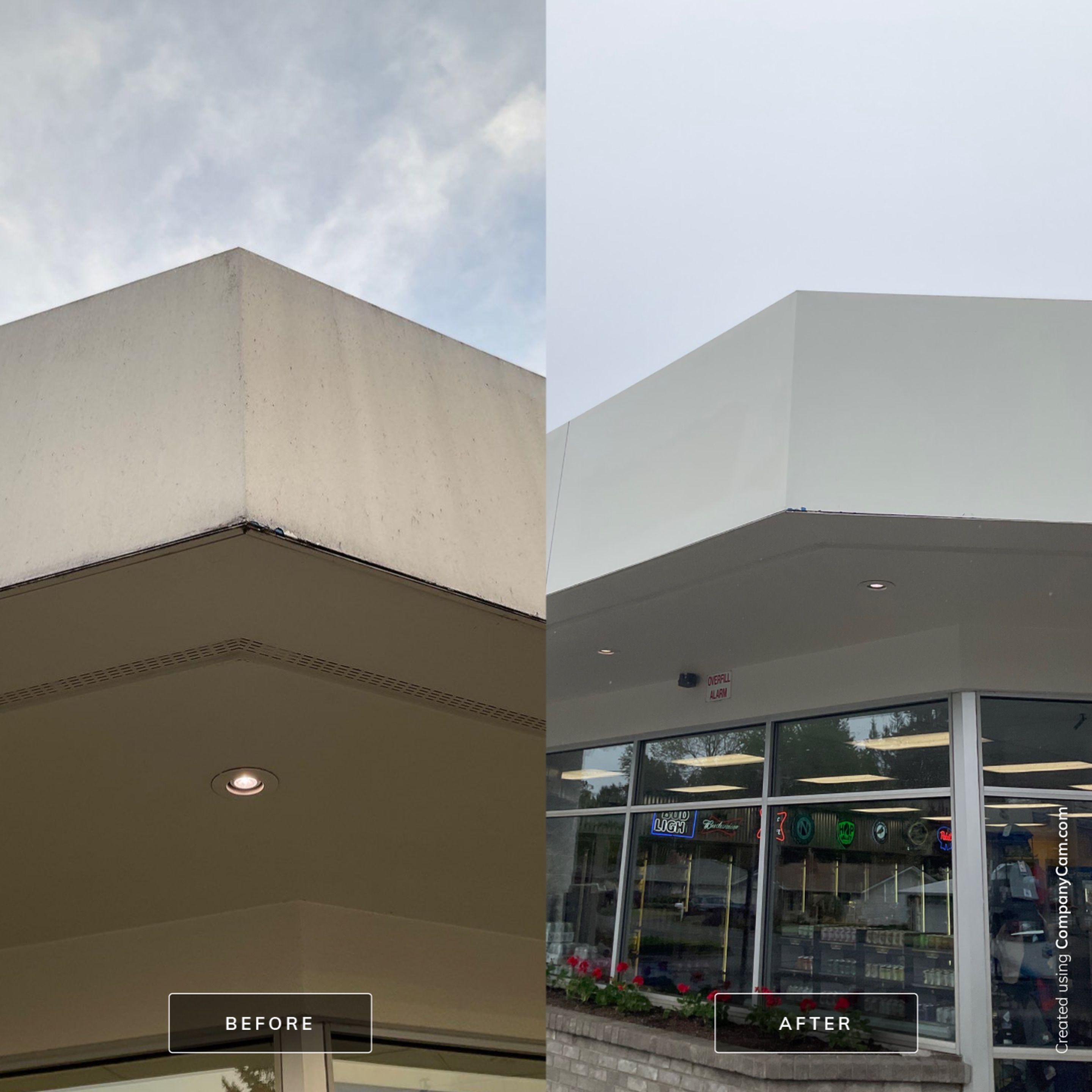 Store wash using Soft wash solution by Willamette Outdoor Wash LLC