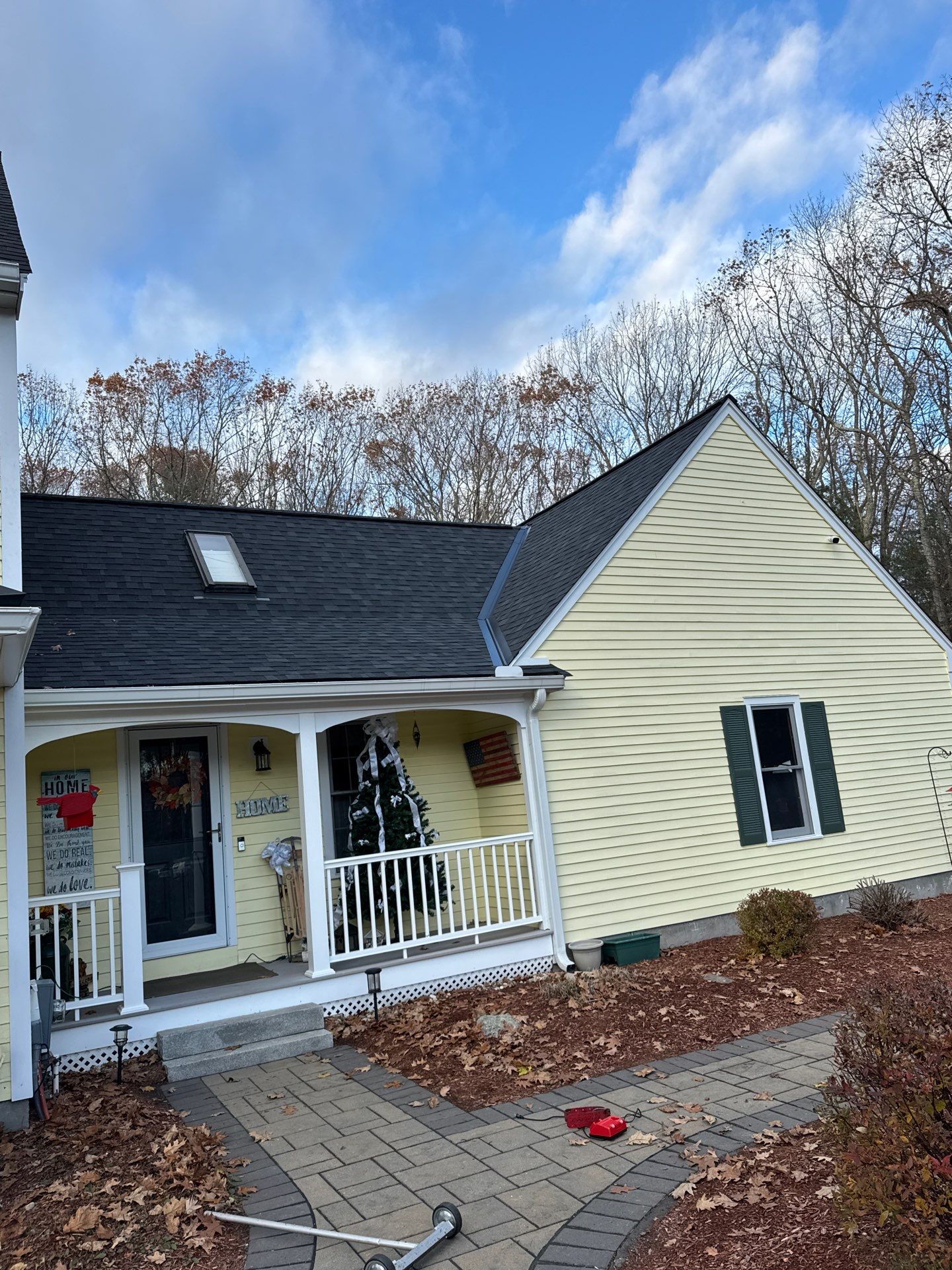 Chelmsford Premium Roof: Onyx Black Shingles with Standing Seam Metal Porch by Mighty Dog Roofing of Greater Middlesex County