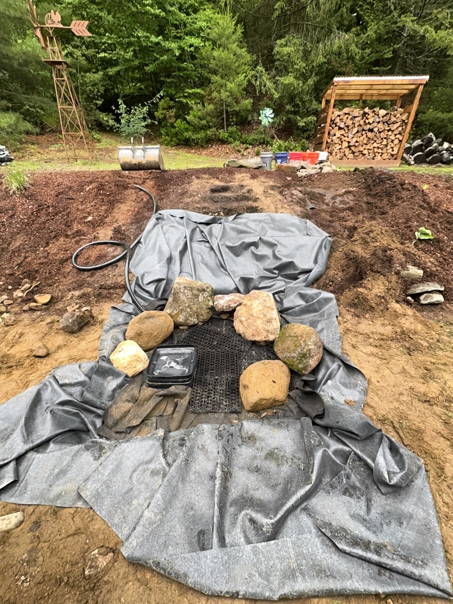 Complete Rebuild of a Pondless Waterfall in Palmer by Wicked Water Gardens