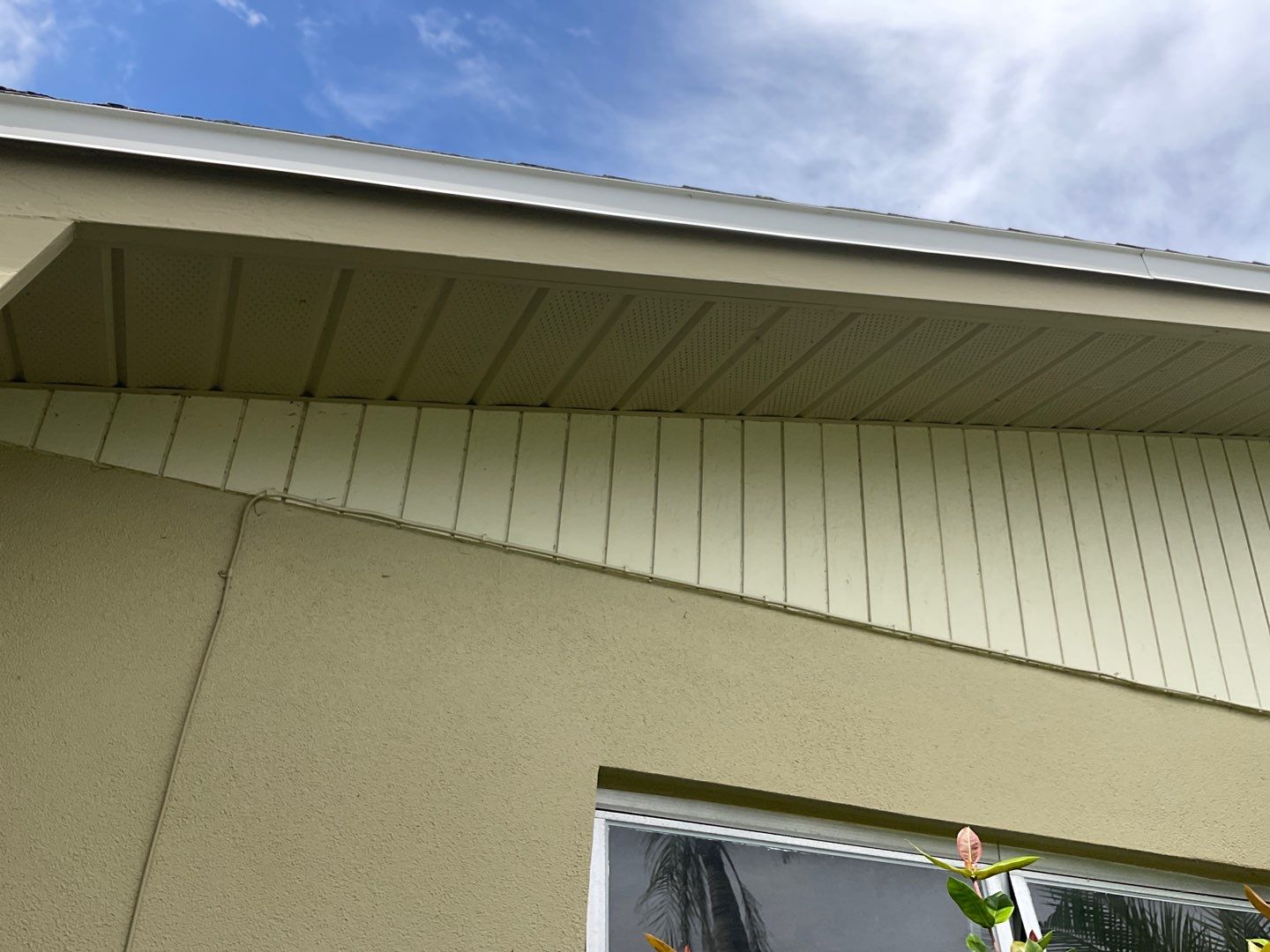White Vinyl Soffit and Fascia Installation in Sanibel FL by Gutter Professors