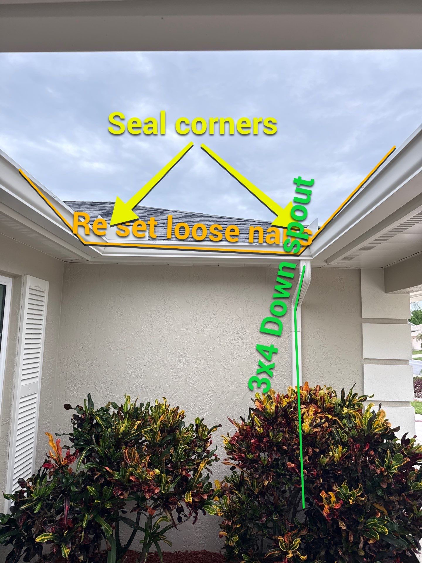 Replace gutter using seal gutters in Sarasota FL by Gutter Professors
