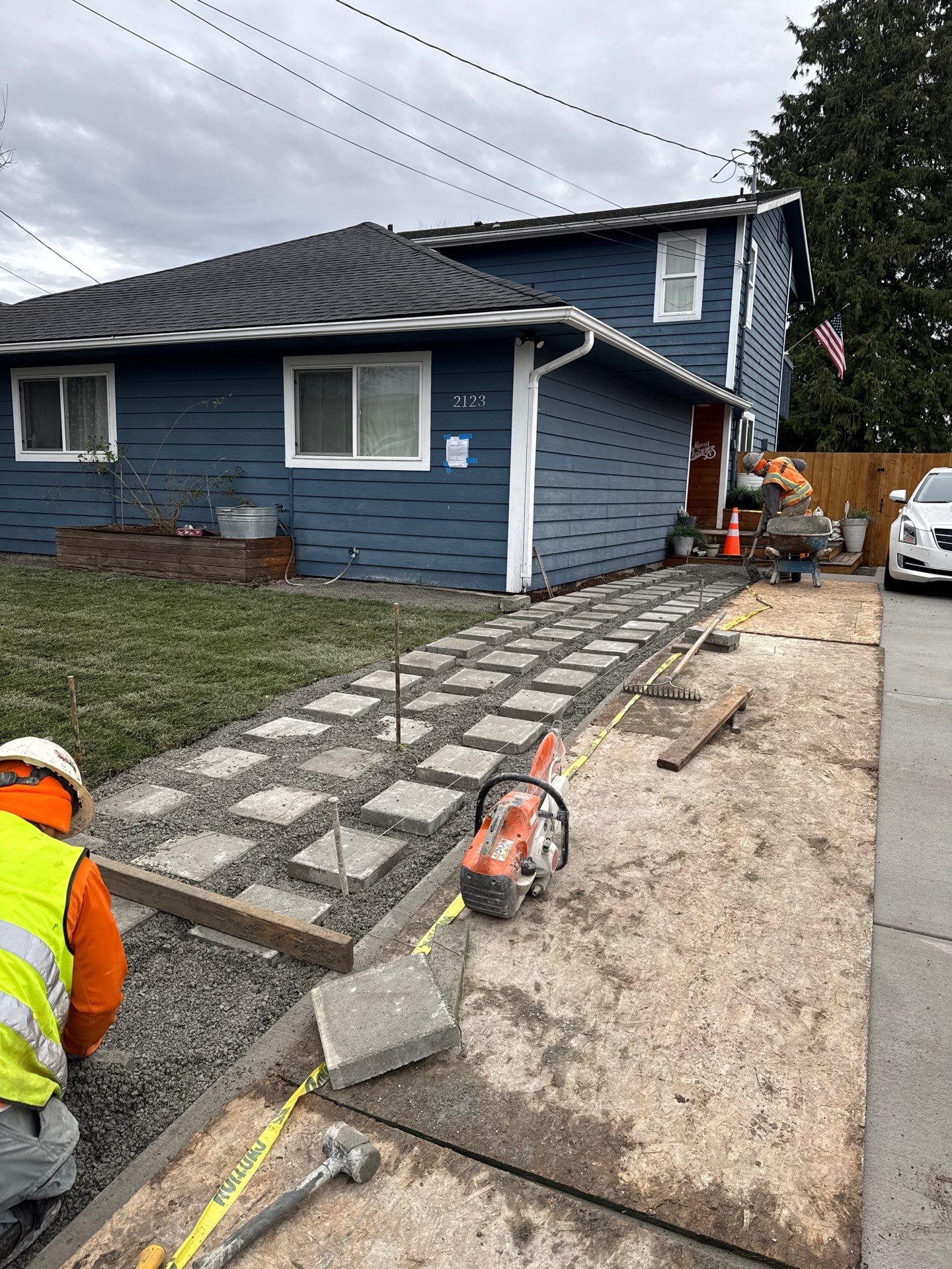 Concrete Driveway & Landscaping Project | Everett by Jireh Asphalt & Concrete Inc 