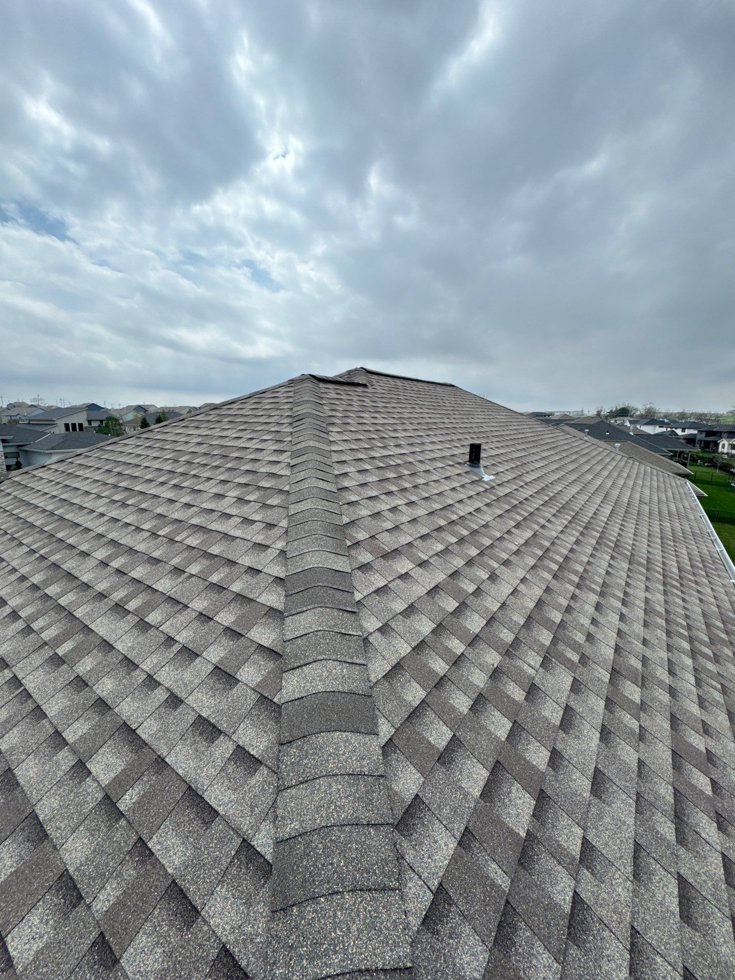 Residential Roof Restoration and Interior Ceiling Leak Repair in Omaha by Crows Roofing LLC