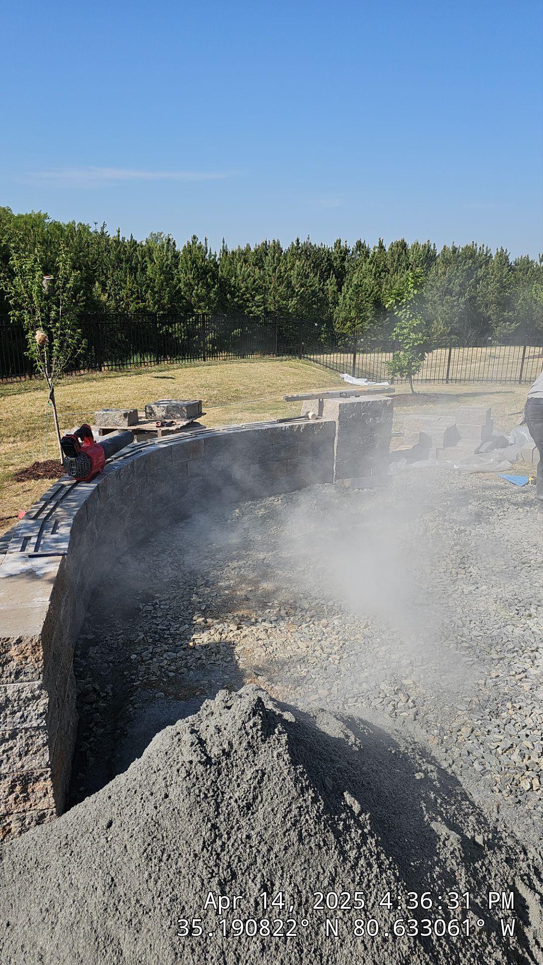 Patio Installation using Stone Pavers by Carolina-Metro Landscape, Inc