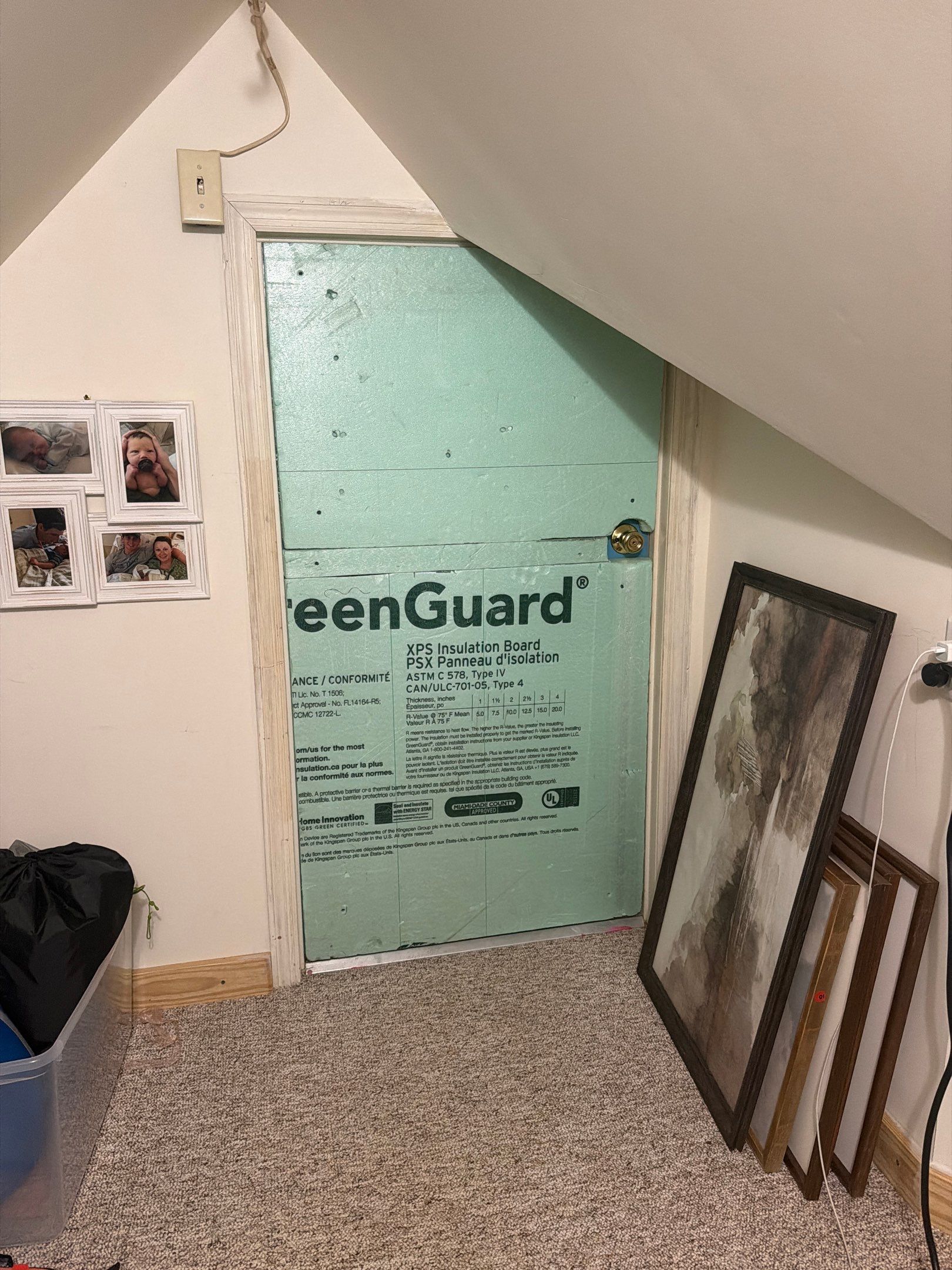 Attic Doorway Weatherization and XPS Insulation Board Installation by CompanyCam Sales Demo