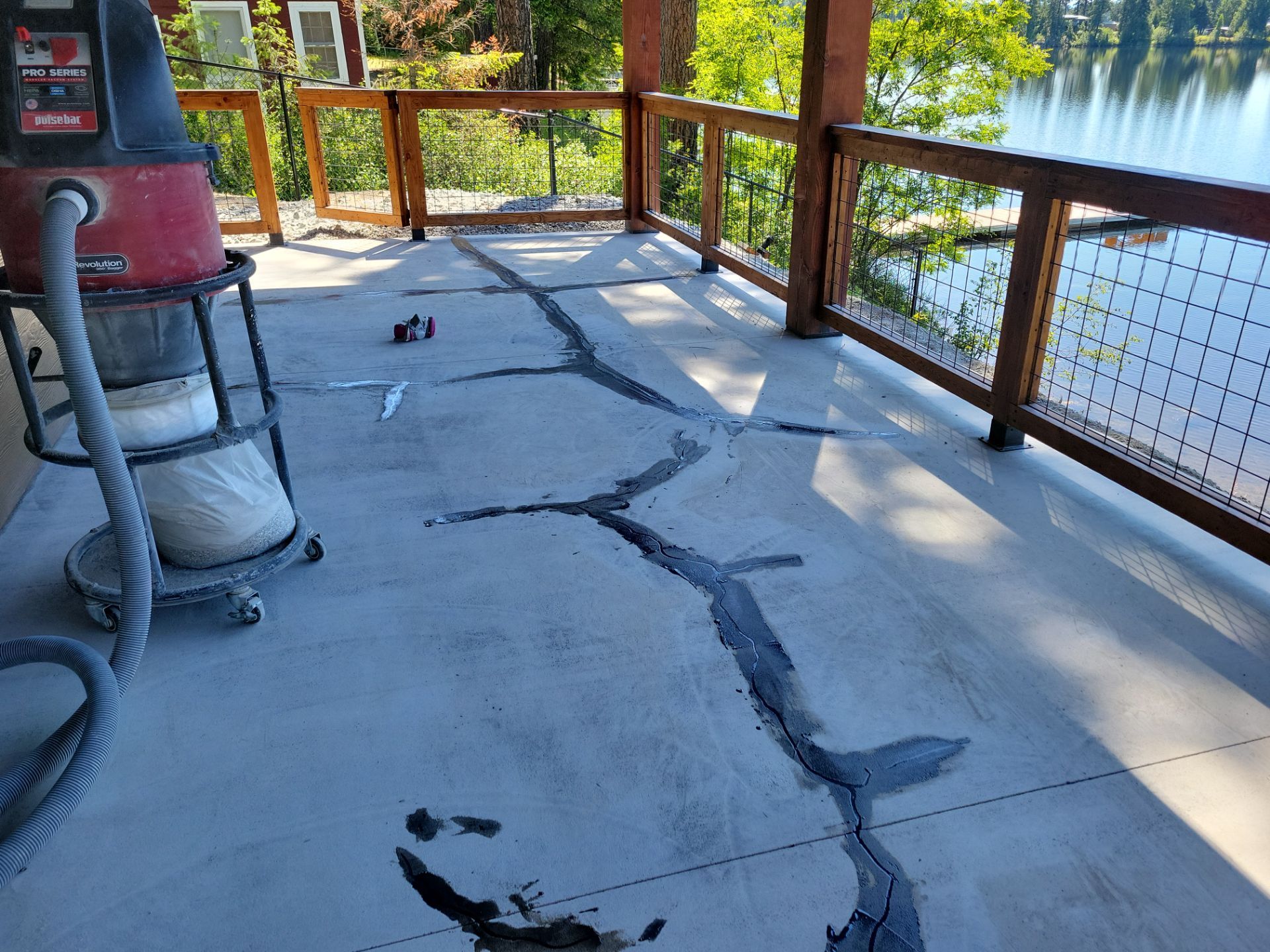 Patio & Laundry Room Transformation using Trail Mix 1/8" Chip by Croc Coatings, LLC
