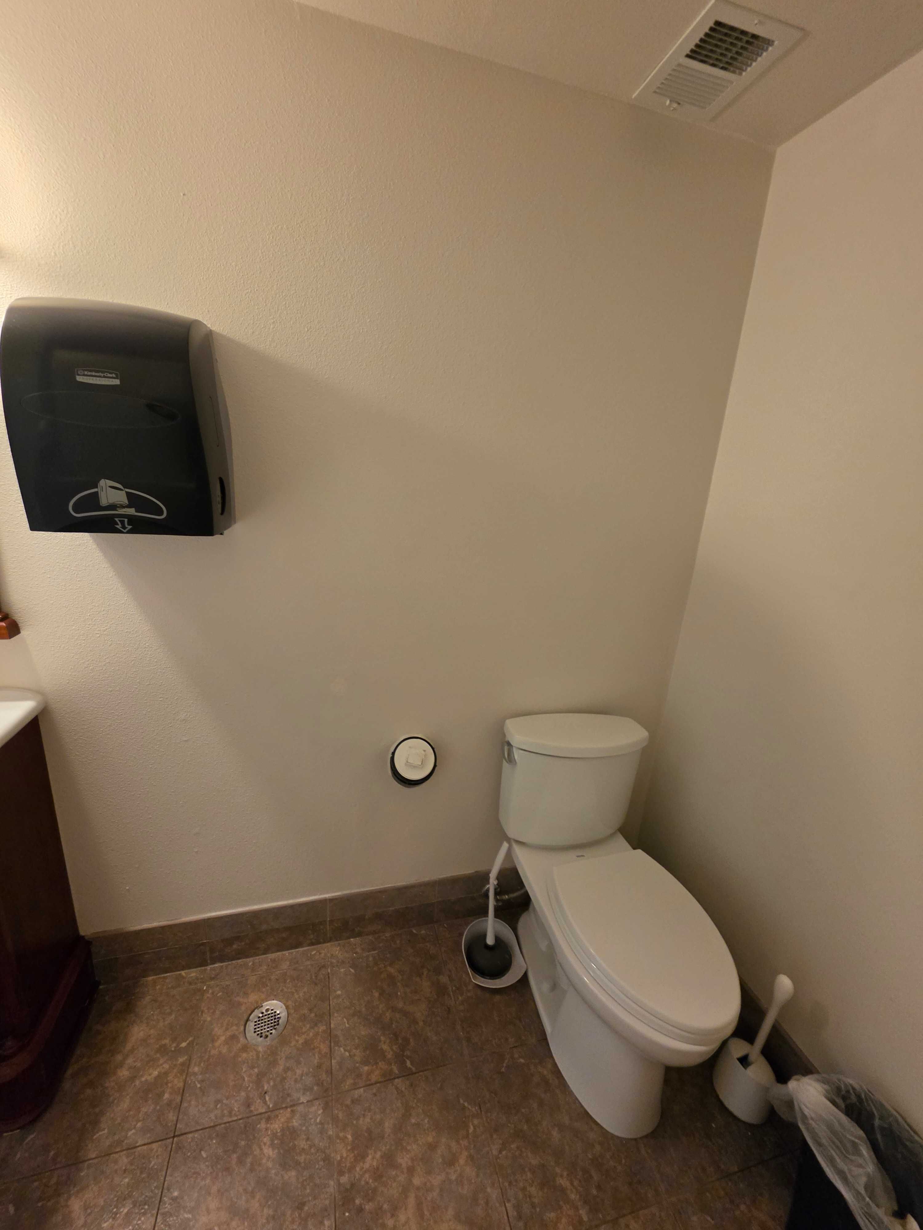 Commercial Drywall Repair – Bank Bathroom (Enumclaw) by Equipped Painting