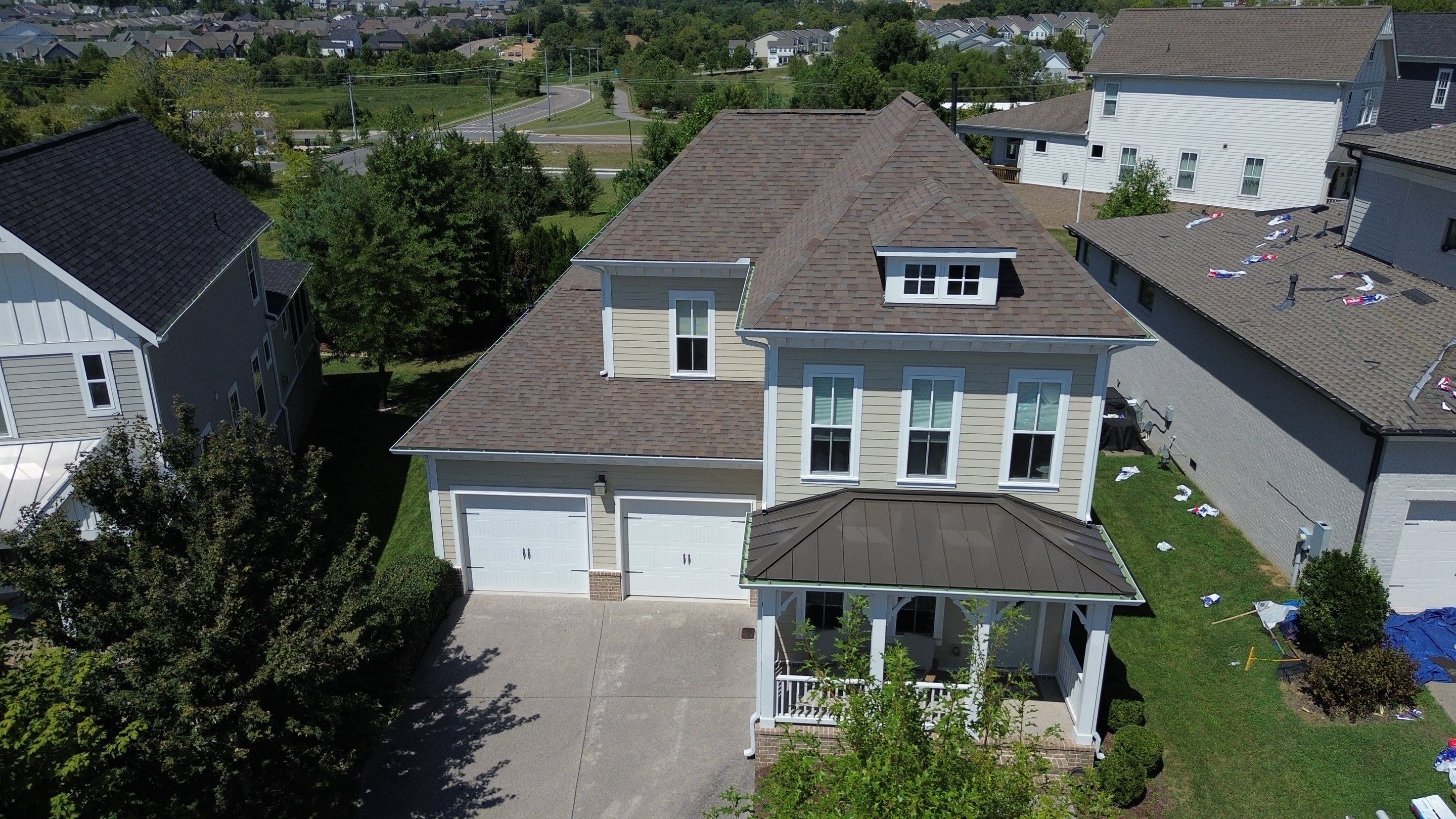 Architectural Shingle and Metal Roof Replacement in Franklin by Shinglesmiths Roofing