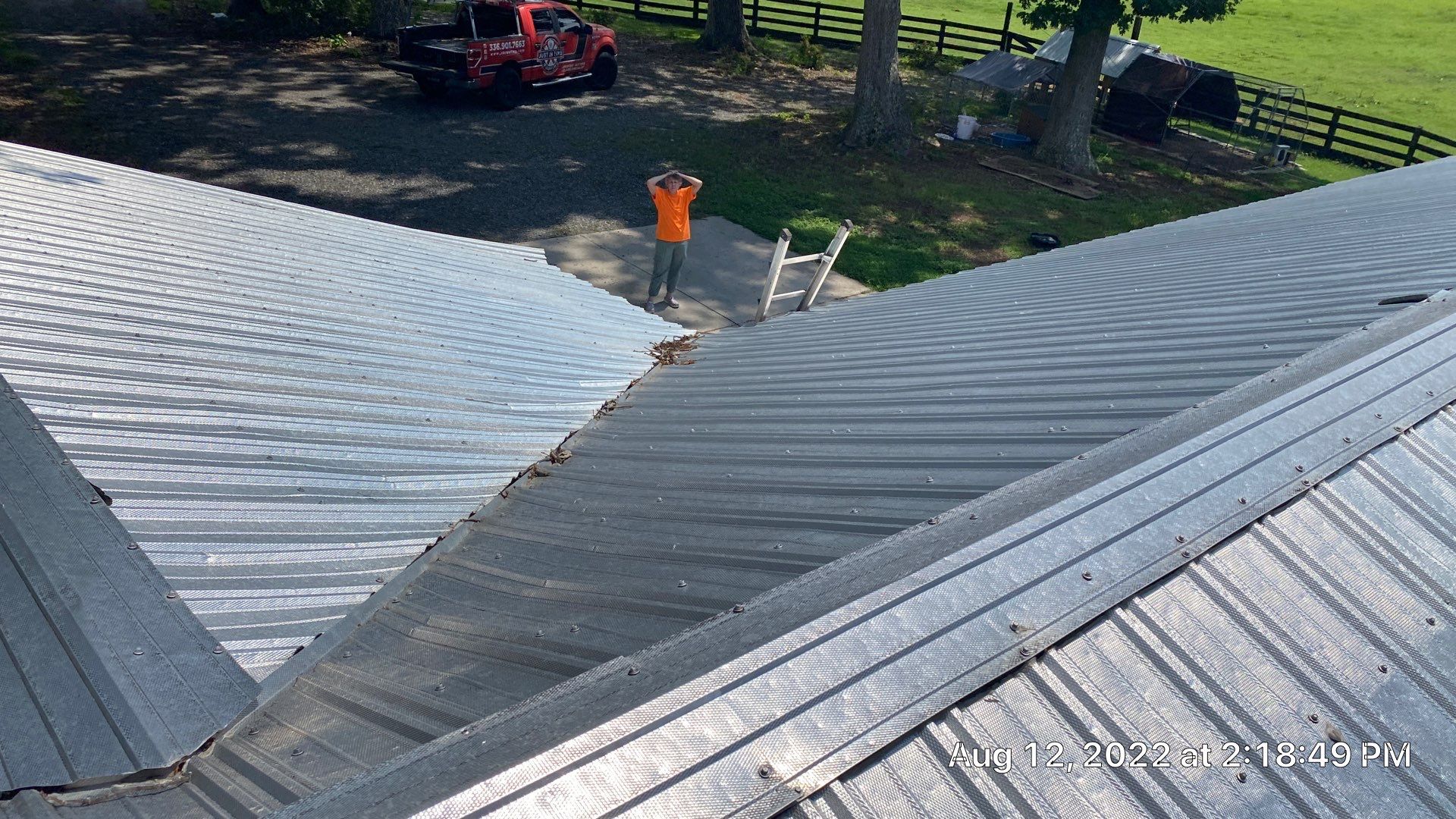 Beautiful Standing Seam Metal Roof by Just In Time Roofing and Restoration