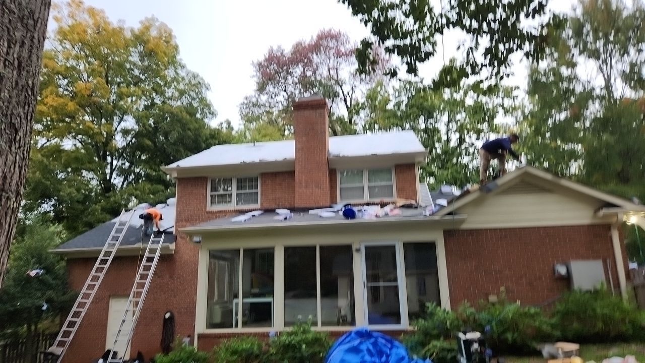 New Roof with Solar Panels by Just In Time Roofing and Restoration