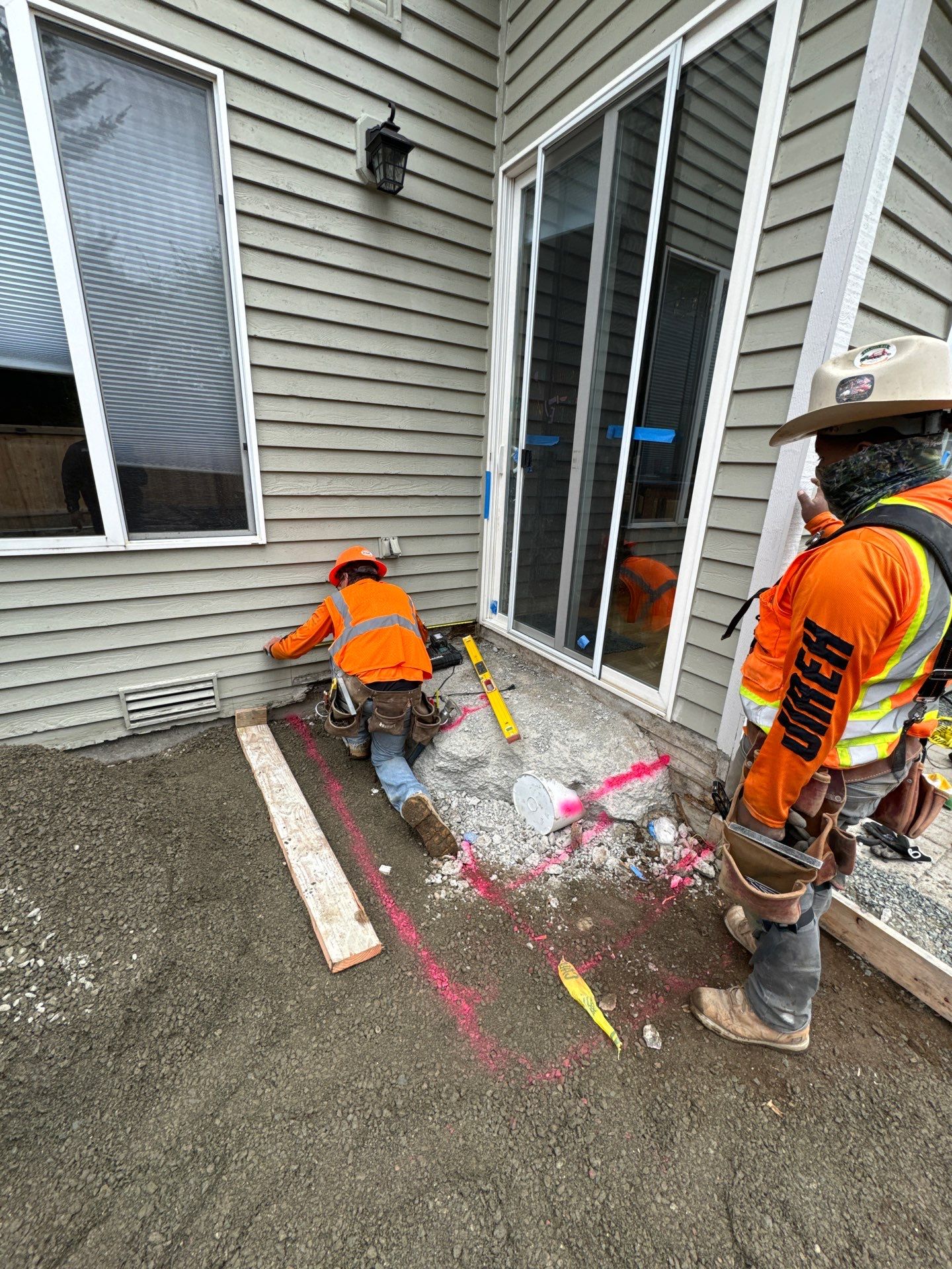 Benedict | Stamped Concrete Back Patio by Jireh Asphalt & Concrete Inc 