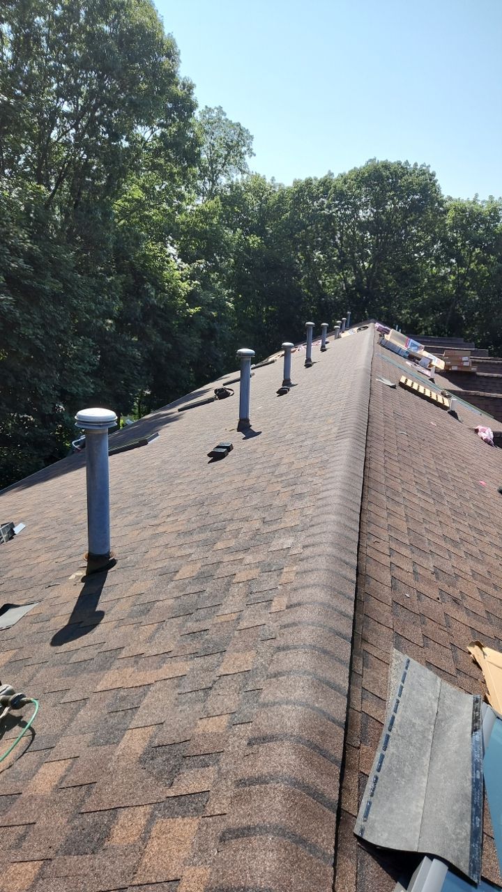 Residential Roofing Installation using Owens Corning Duration Brownwood by A Plus Exterior