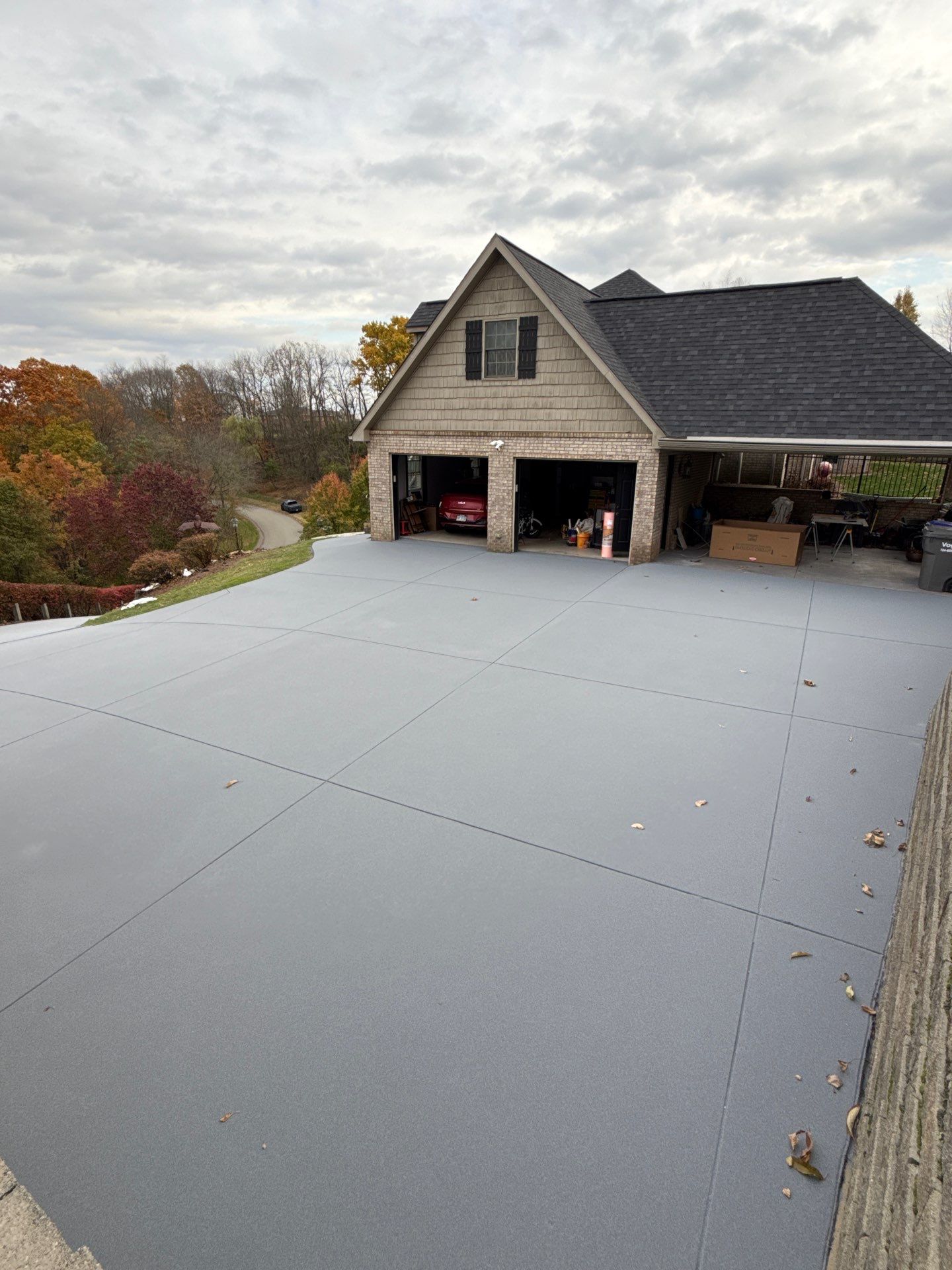 Steep Driveway Project in Sarver by Floors in a Day, Inc