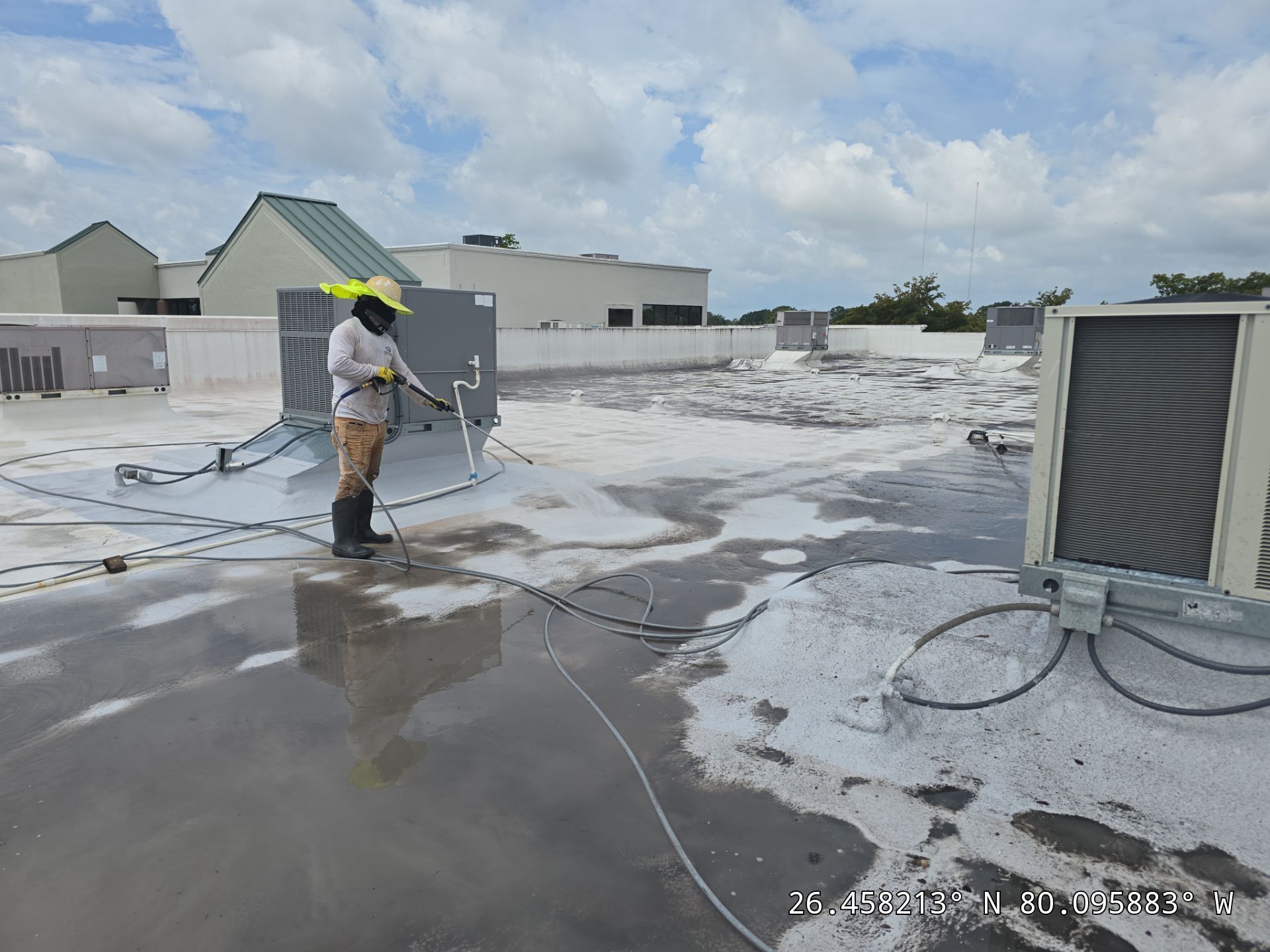 Commercial Flat Roof Restoration and Elastomeric Waterproofing in Delray Beach by Roof King LLC
