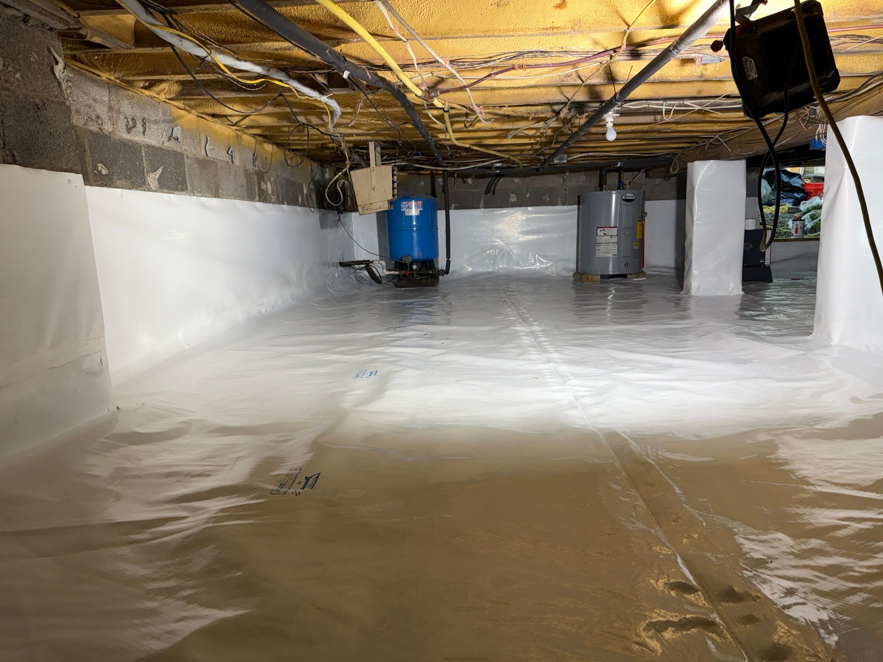 Pocono pines Dry and energy efficient crawlspace. by Burke Home Services
