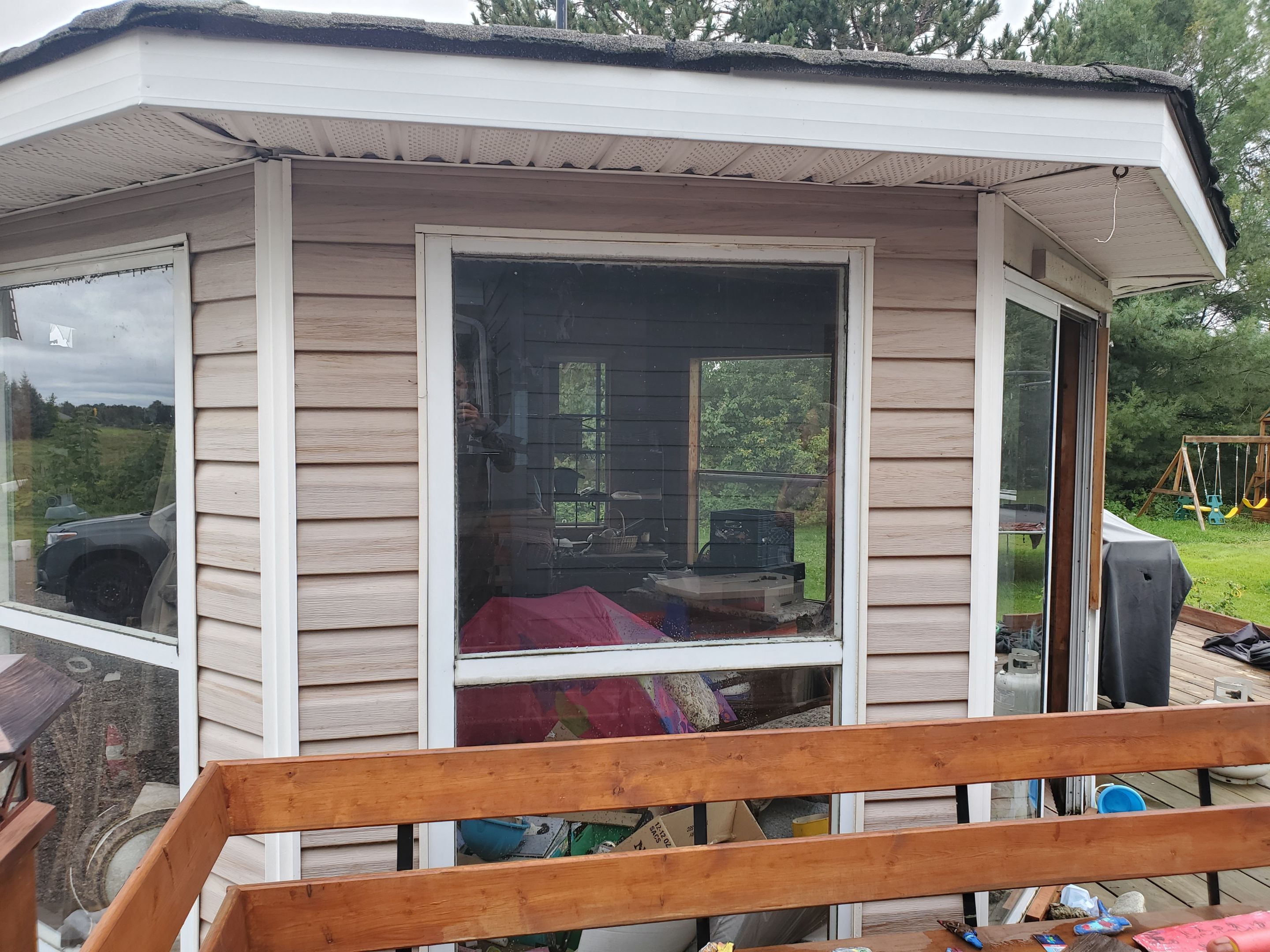 Gazebo Repairs - Fire Damage by Impact Construction Sudbury