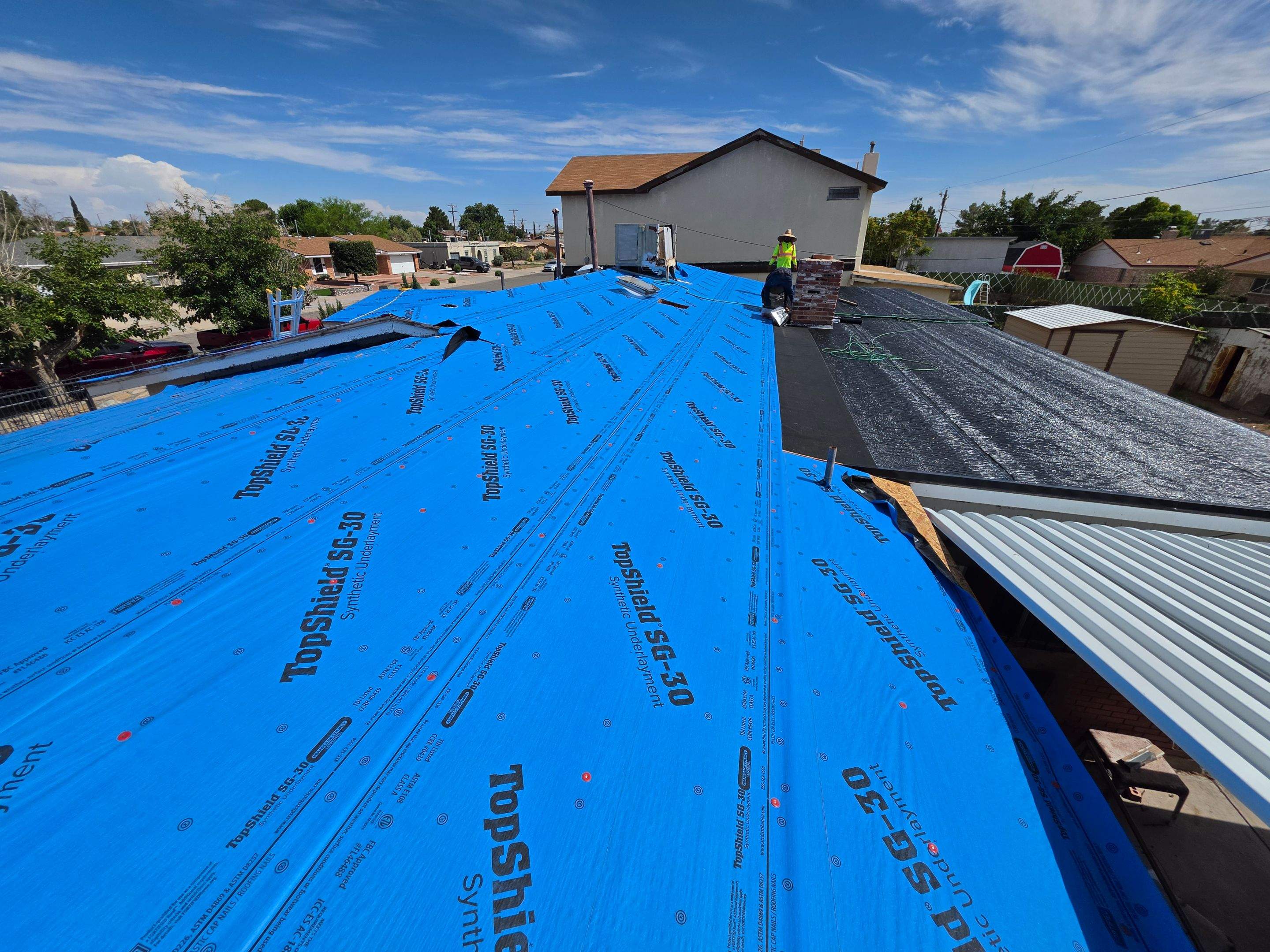 Architectural Shingle Roof Replacement and Decking Repair in El Paso by Berry Good Roofing