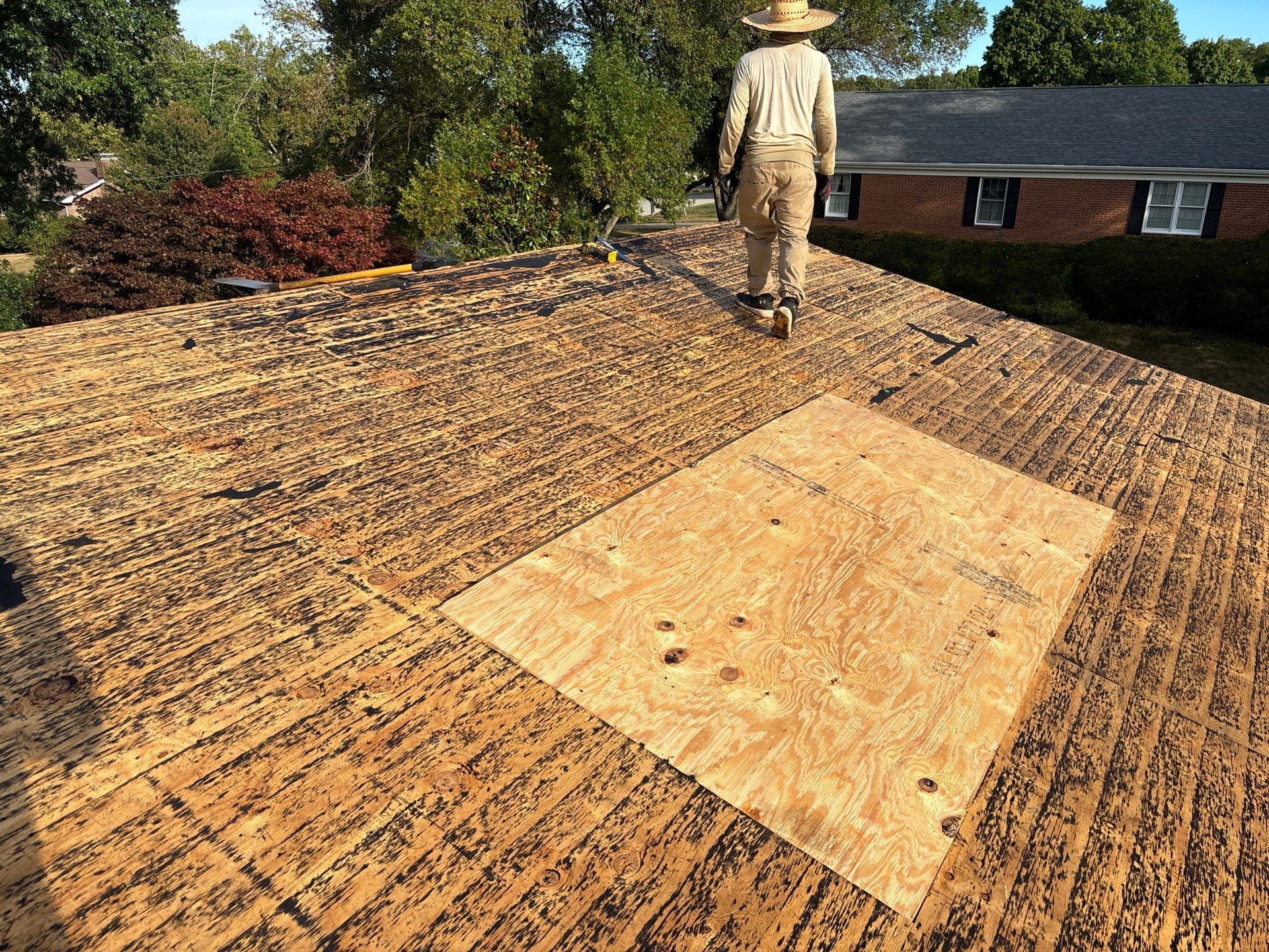 Residential Roofing Installation using Timberline HDZ Shingles - Weathered Wood by RoofX 