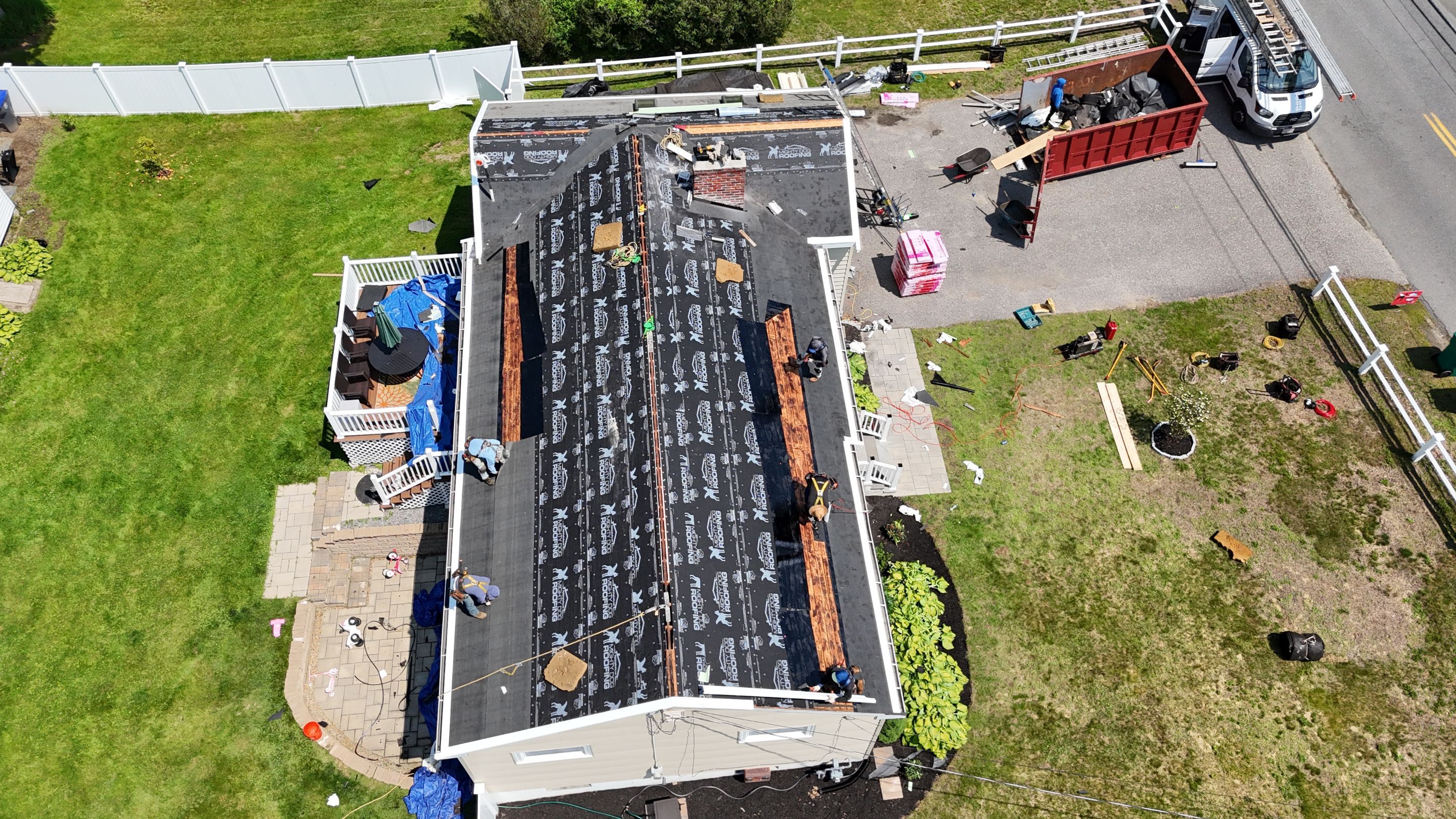 Full Roof Replacement & Chimney Repair – Onyx Black, MA by Mighty Dog Roofing of Greater Middlesex County
