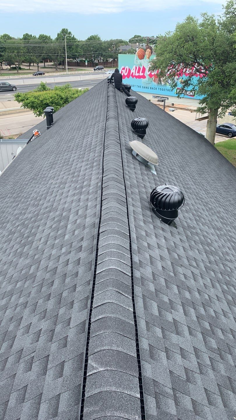 Commercial Roof Installation using GAF Shingles in Dallas Texas by Elite Roofing LLC