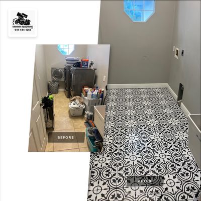 Laundry tile upgrade