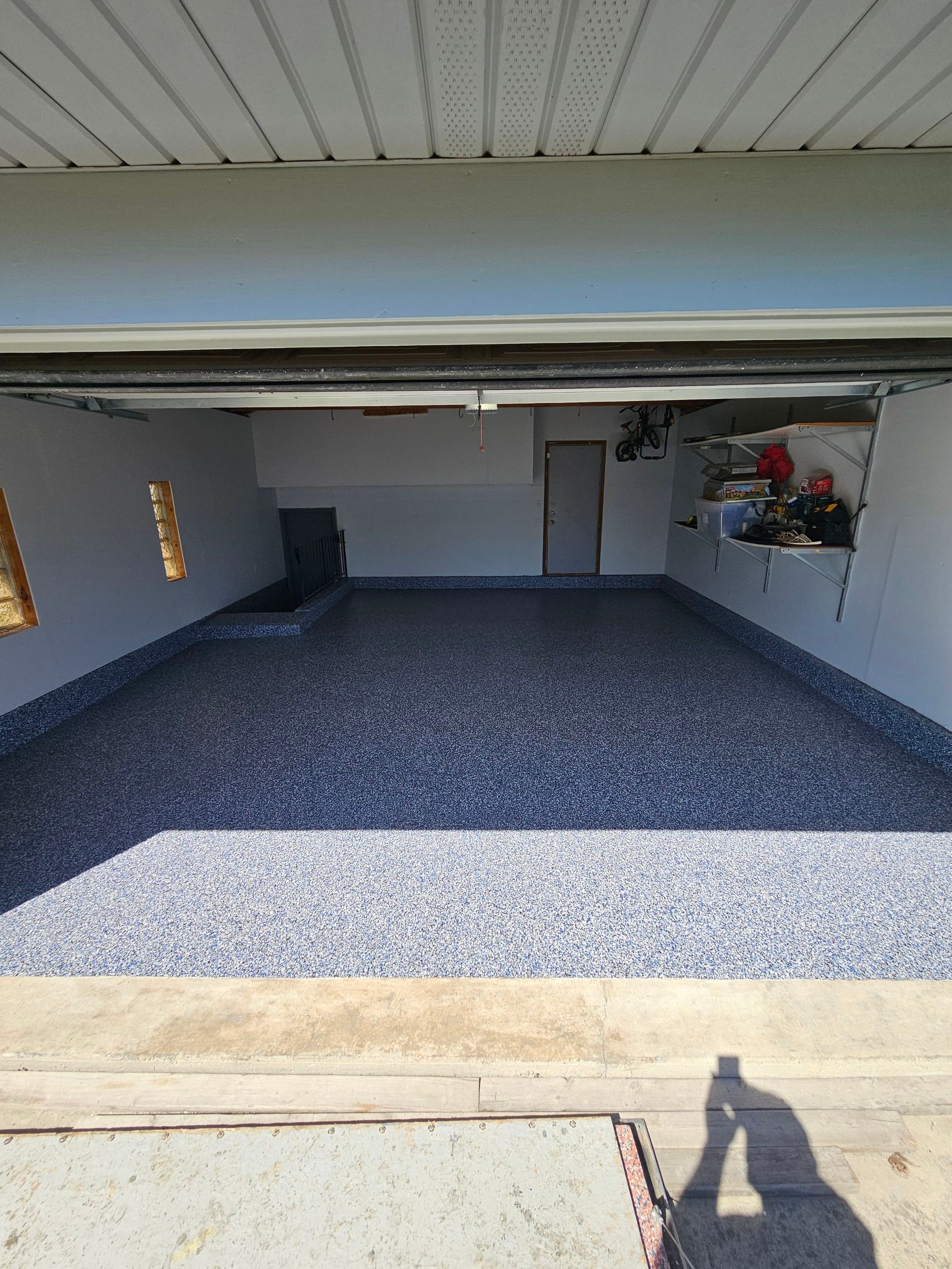 Orbit Flake Garage Floor  by Level 10 Coatings