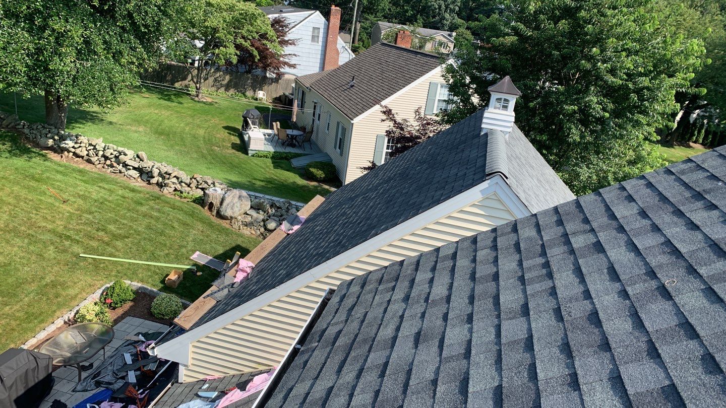 Residential Roofing Installation using Owens Corning TruDefinition & Certainteed Cedar Impressions Pacific Blue by A Plus Exterior