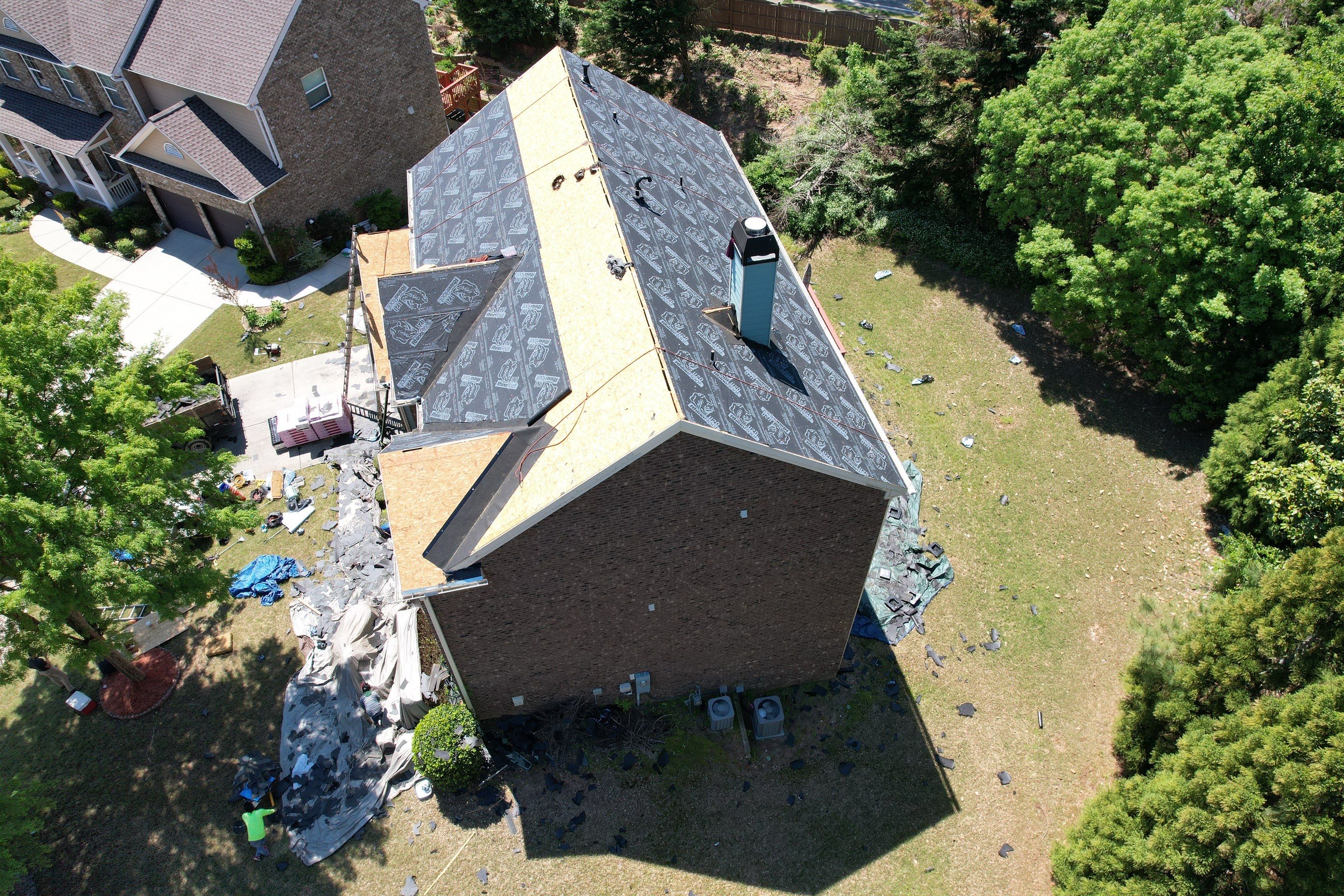 Residential Roofing Installation using Owens Corning Onyx Black by Inspector Roofing and Restoration